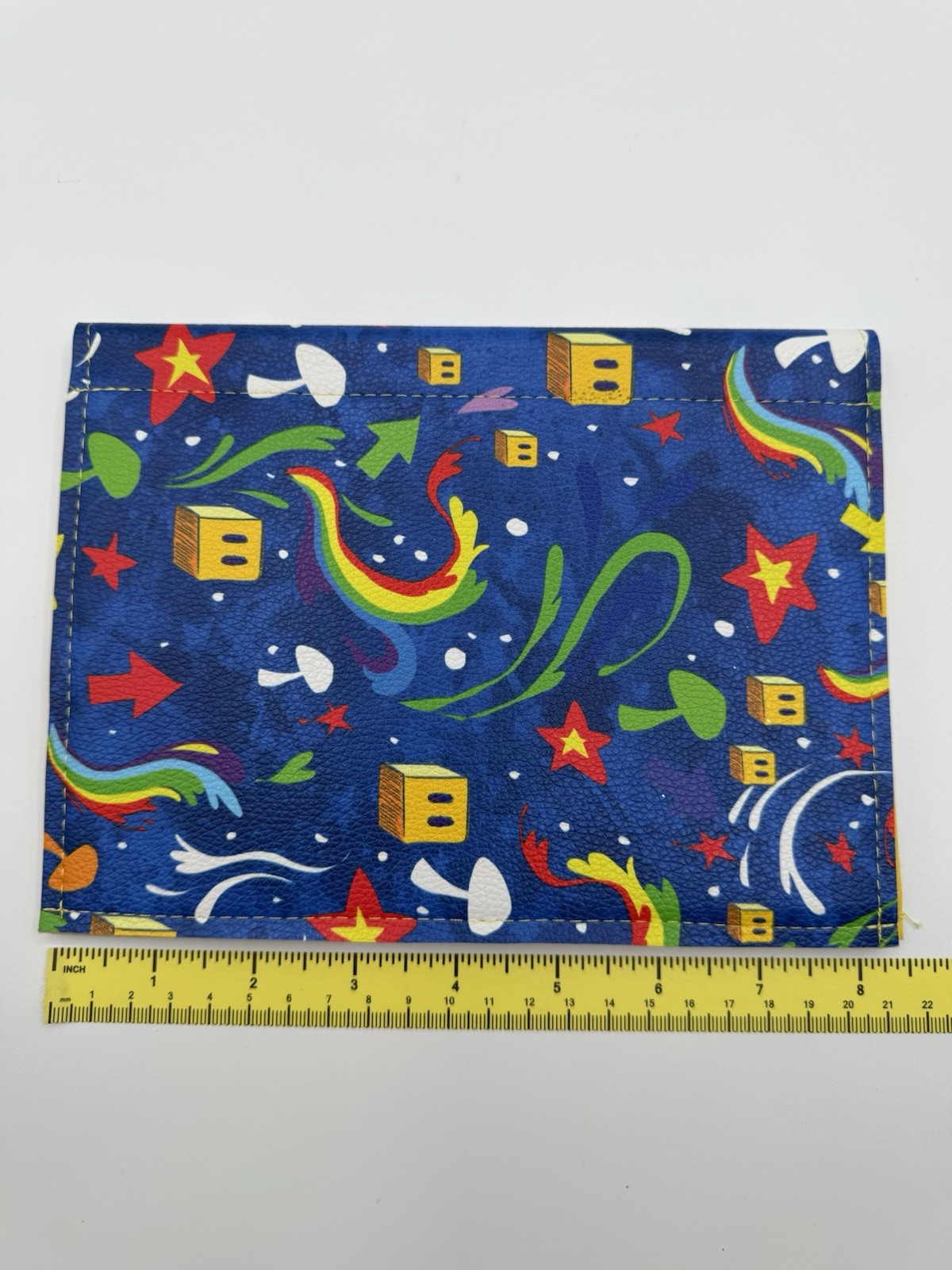 Handmade JOY Notebook Cover Notepad Handmade 8.5x About 6.25” Blue Yellow
