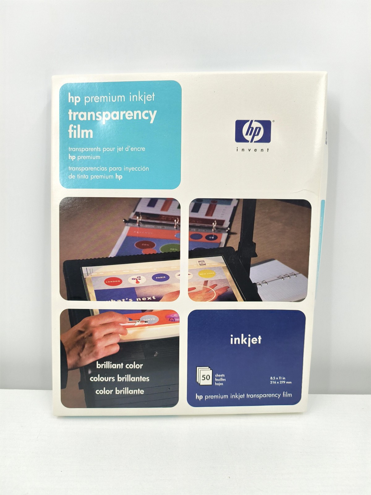 HP Papers Transparency Film 50 Sheets White Copy Paper Made In Italy C3834A 3M