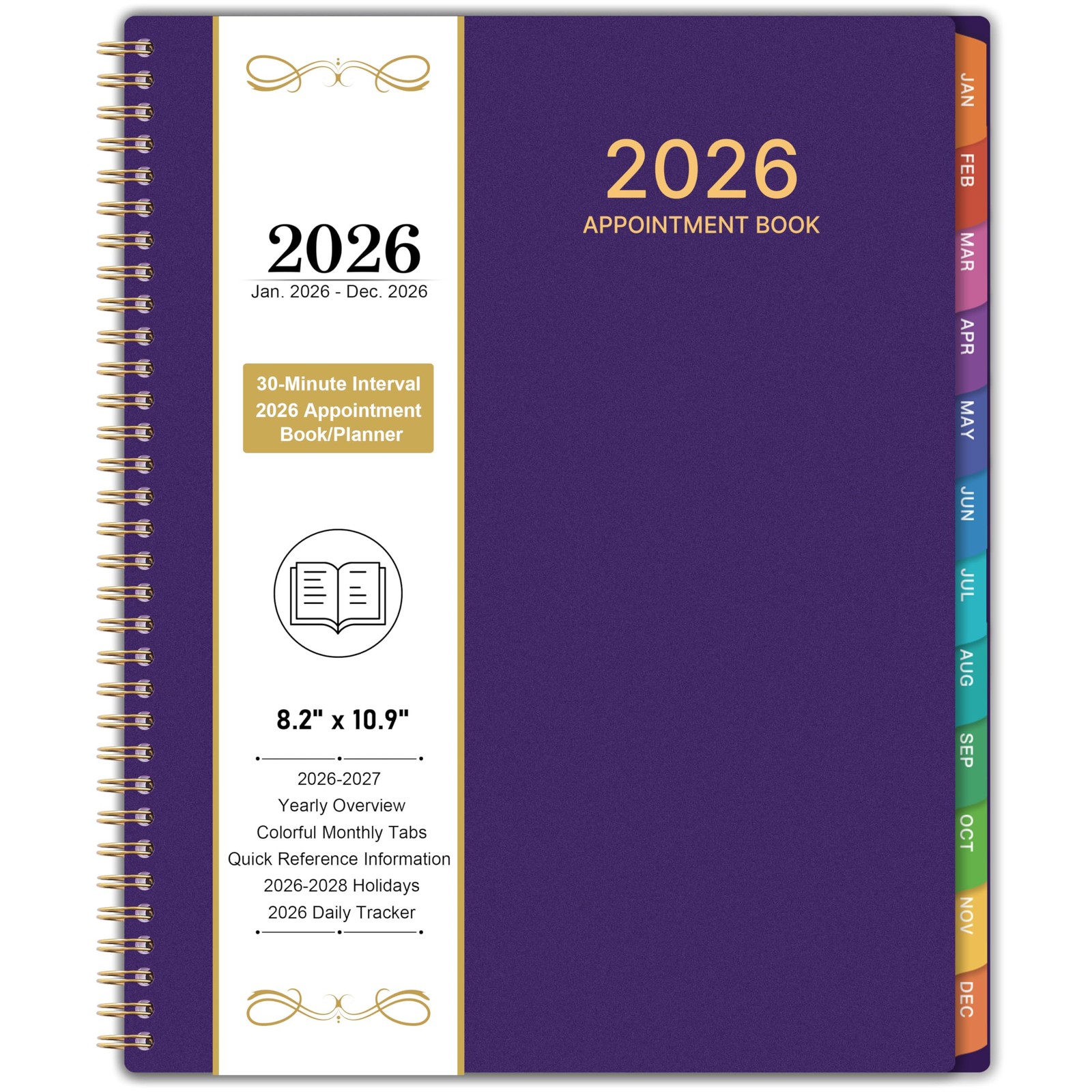 2026 Appointment Book/Planner – 8.2″ x 11″, Daily Planner 2026 from Jan. 2026 –