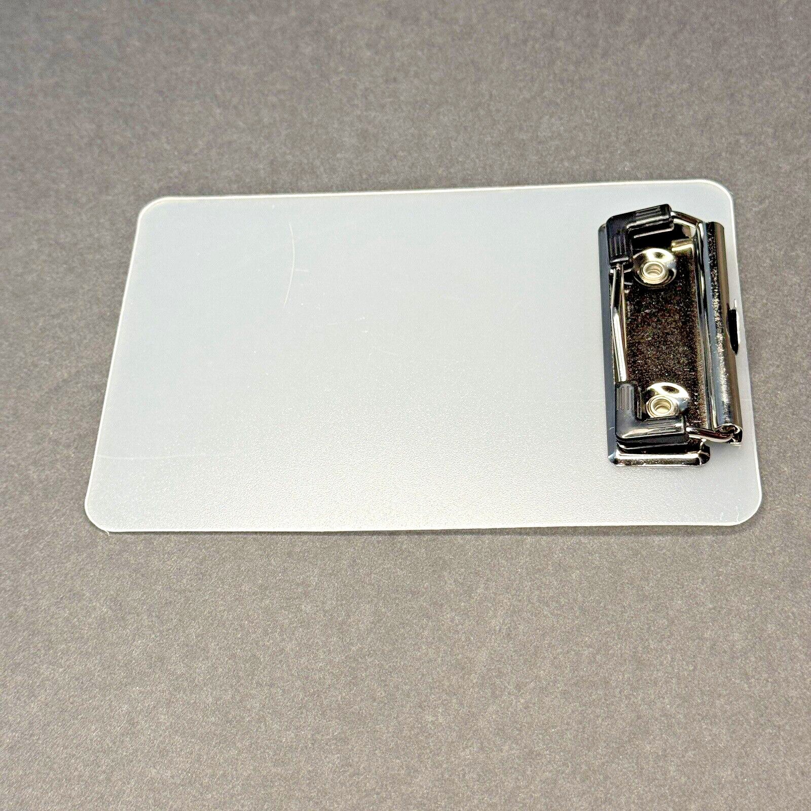 6 PCS Mini Clipboards 4×6 Inch Translucent Plastic Pocket Size Low Profile Clip