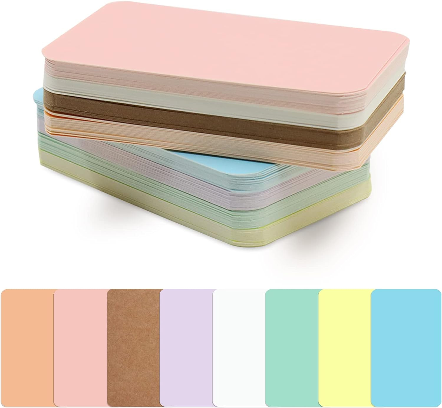 120Pcs Small Blank Paper Message Note Business Cards, 3.5×2” Mini Index Cards f