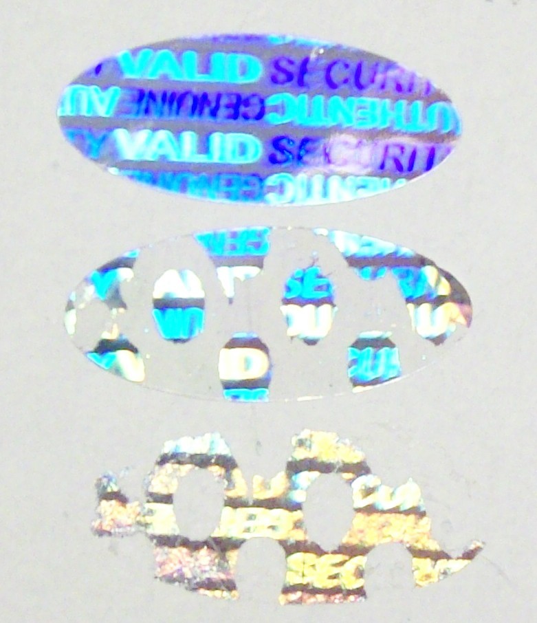 SVOc 1000 Custom Print SVAG Oval Hologram Tamper Evident Sticker Label Seals