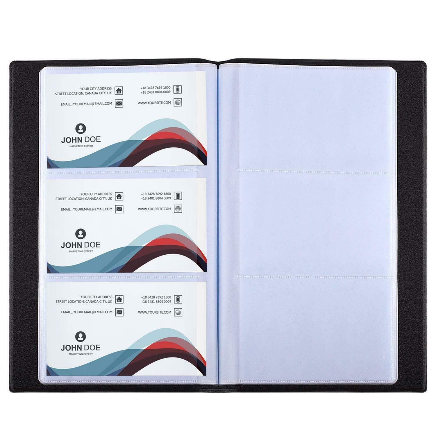 Business Name Card Organizer Book Booklet Wallet Holder PU Leather 300 Cards US