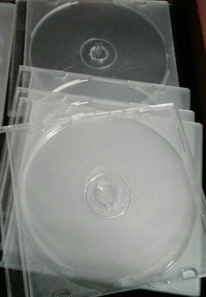 Lot Of 10 DVD/CD/Blu Ray Jewel Cases Clear Pre-Owned See Description