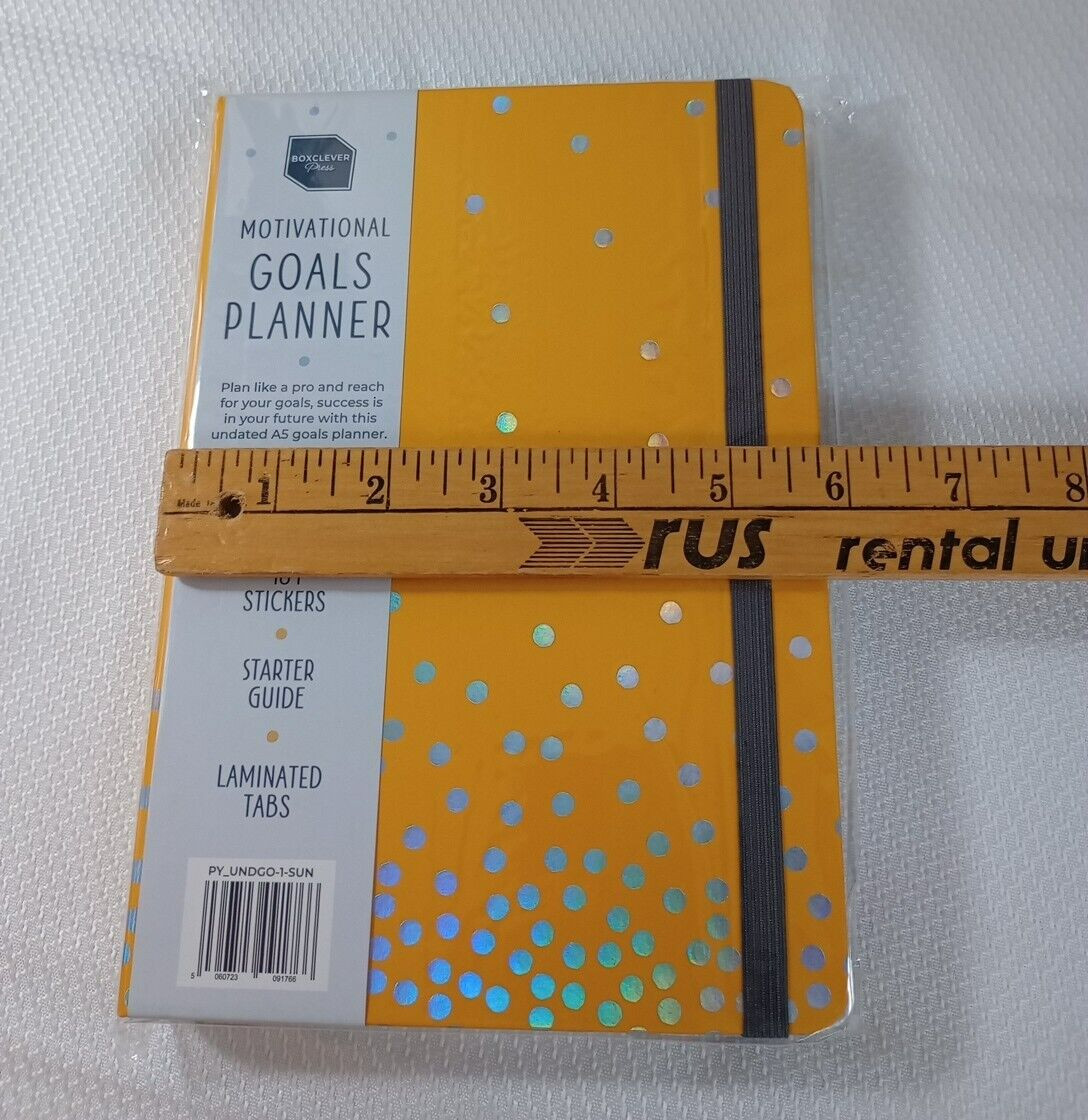 Goals Planner 12 Undated Months Motivational 184 Stickers Laminated Tabs