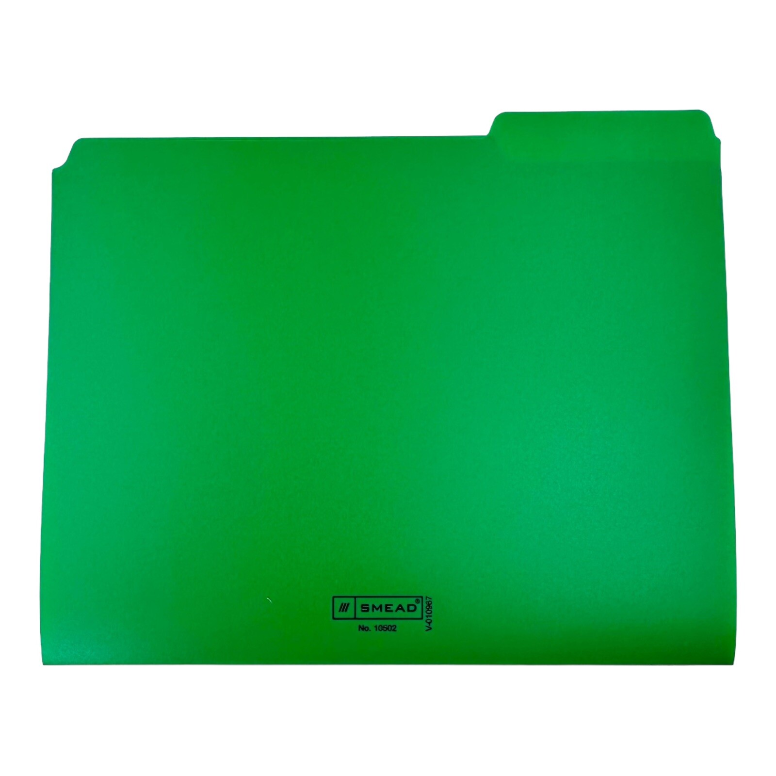 24 Folders Smead Green Poly File Folders Letter Size 1/3 Cut Tab