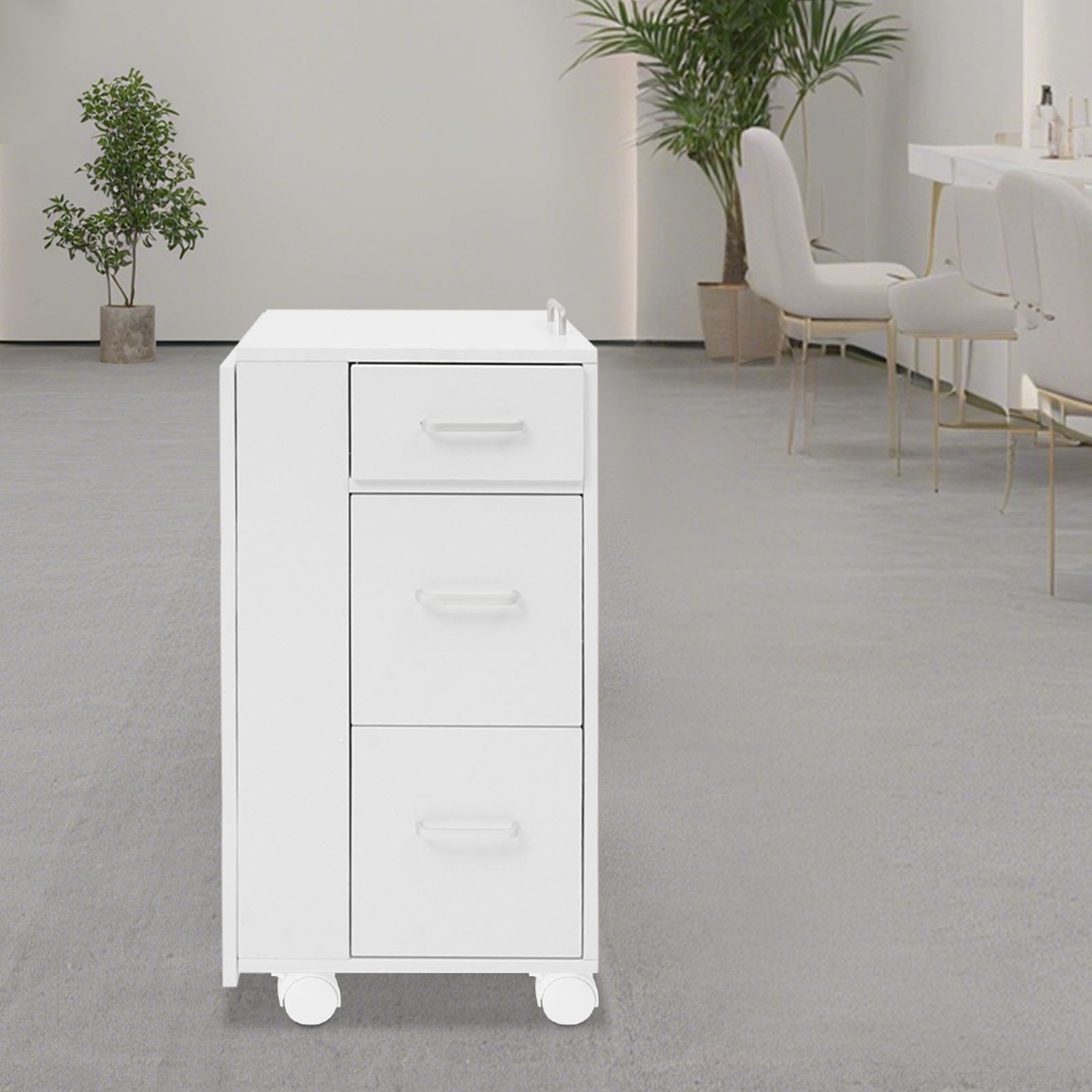 Nail Desk, Manicure Table, Foldable Manicure Table White