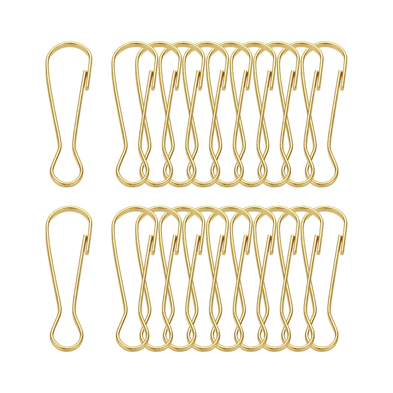 Lanyard Hooks, 20 Pcs 50×15.7×3.4mm Stainless Steel 304 Hook, Gold