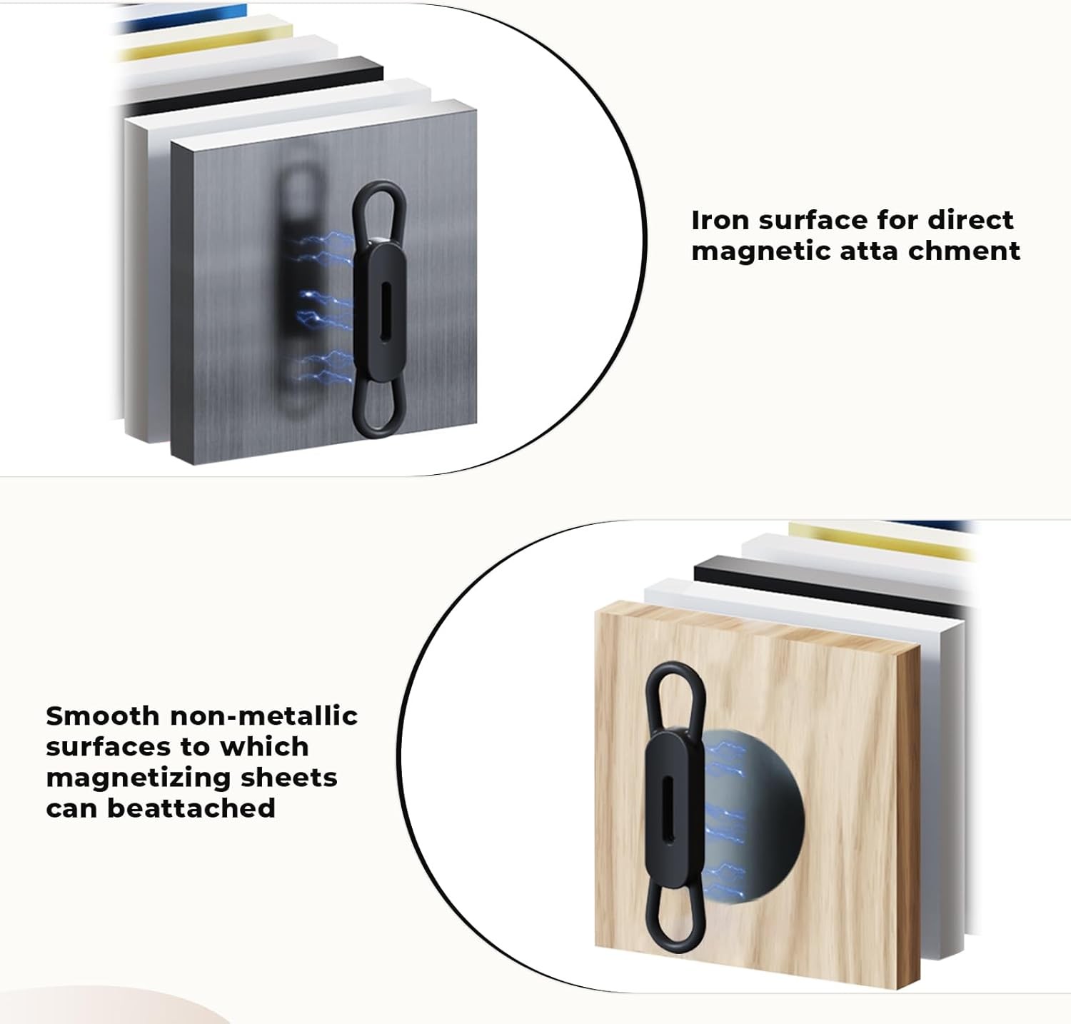 10 Pack Magnetic Pen Holder for Refrigerator, Adjustable Pen Pencil Holders