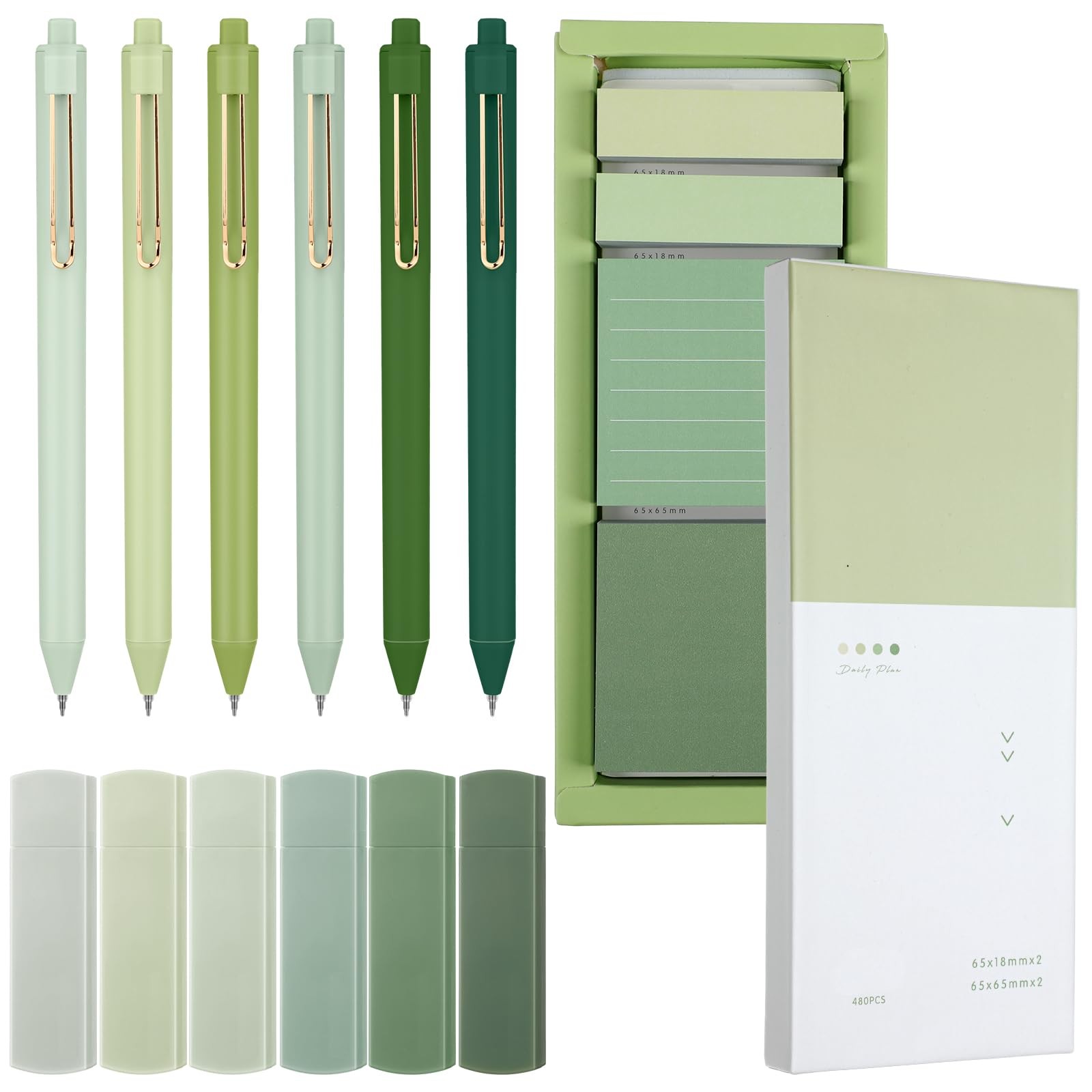 Resurhang Sage Green Office Desk Accessories Aesthetic School Supplies Pens