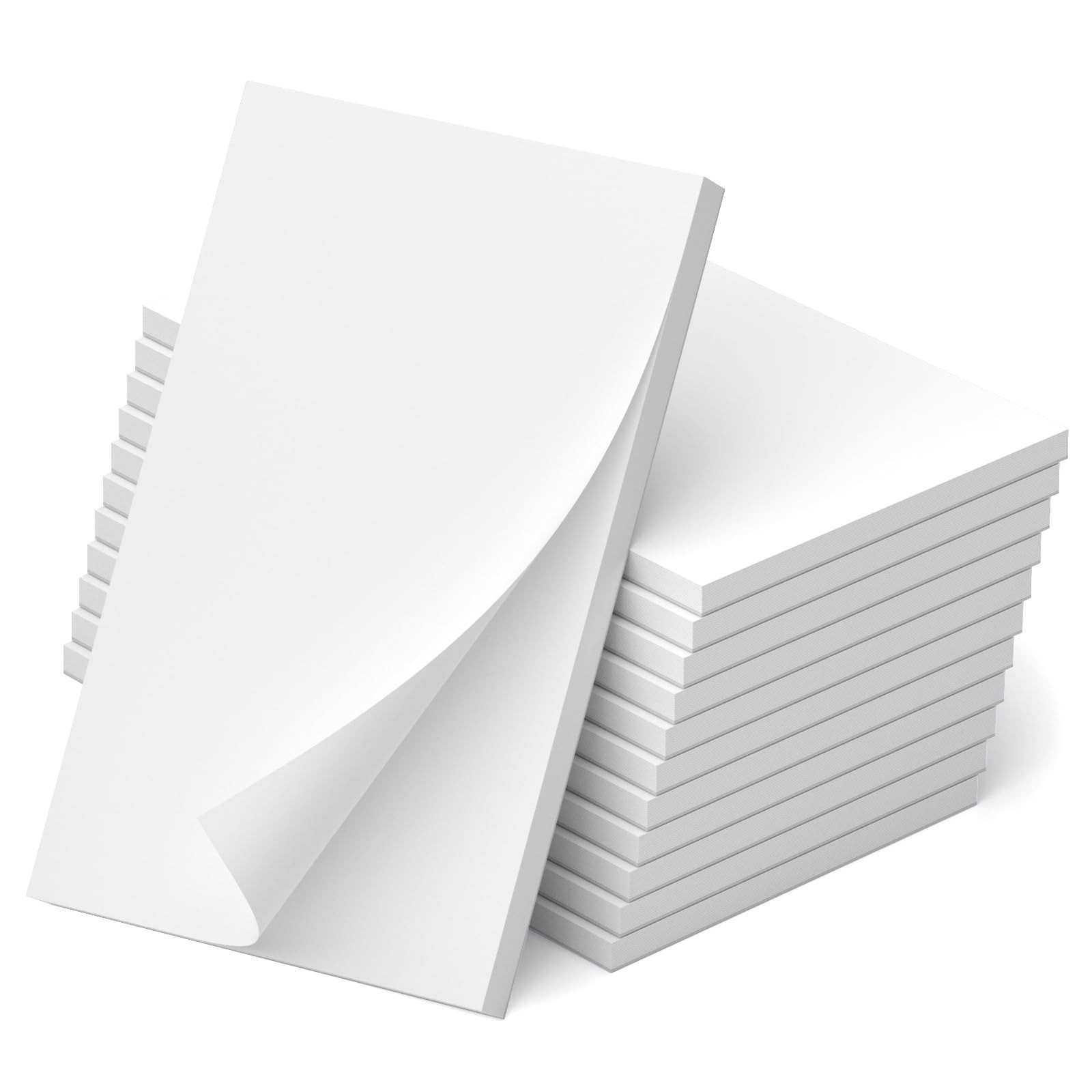 12 Pack Blank Note Pads 4×6 Inch, 50 Sheets Per Small Notepads, Blank Scratch Pa