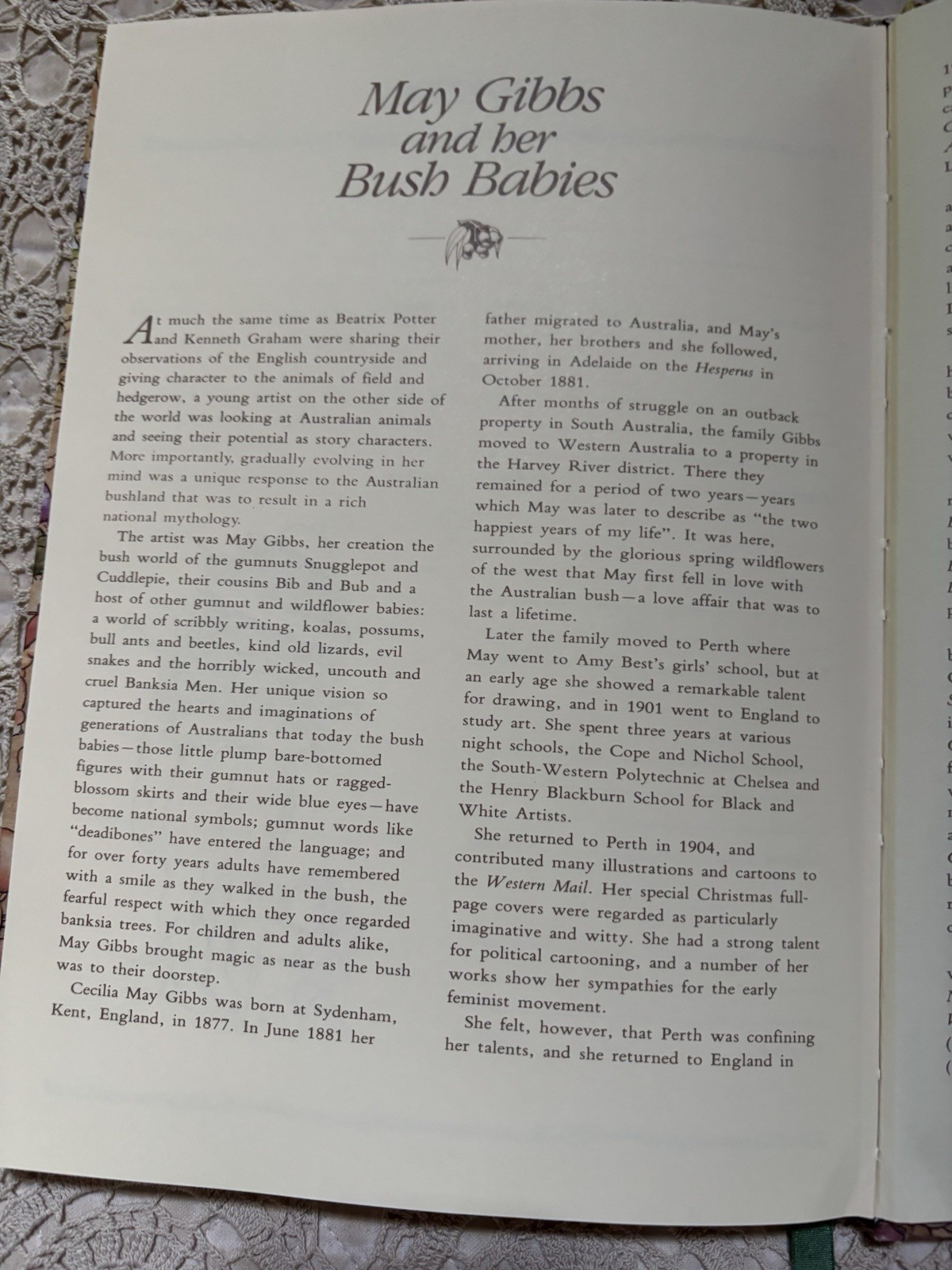 VTG May Gibbs Diary ‘92 Hardback Gumnut and Wildflower Bush Babies Gorgeous Pics