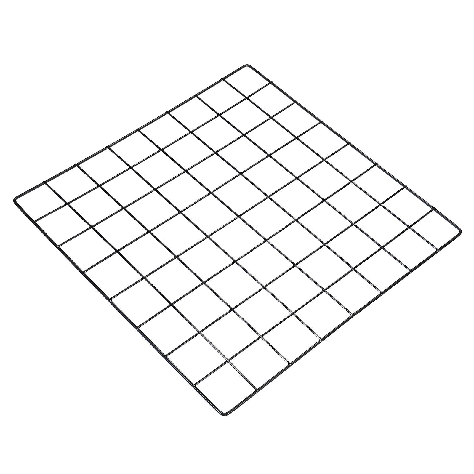 16″x16″ Wire Grid Panel, 1 Pack Wall Grid Decorative Board Photo Display Black
