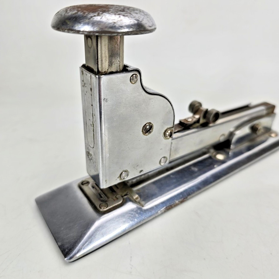 ACE Model 102 Heavy Duty Chrome Desktop Office Standard Stapler USA Vintage
