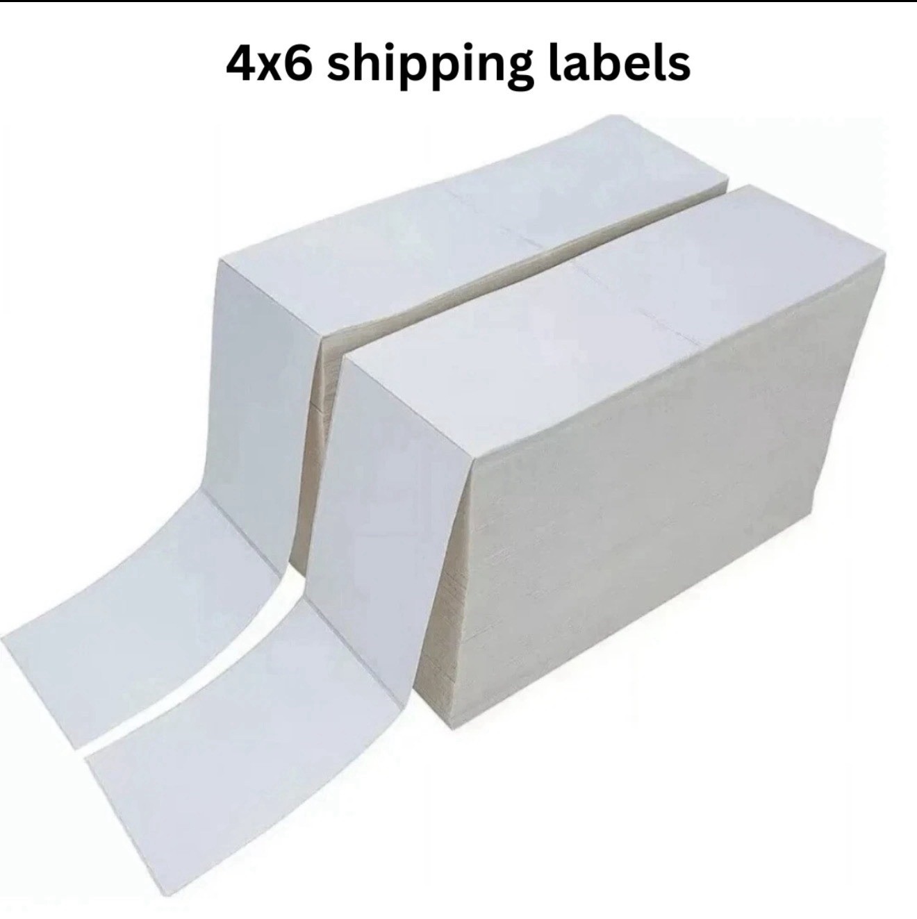 6000 Blank 4 x 6 Direct Thermal Fanfold Peel & Stick UPS Shipping Labels Bulk