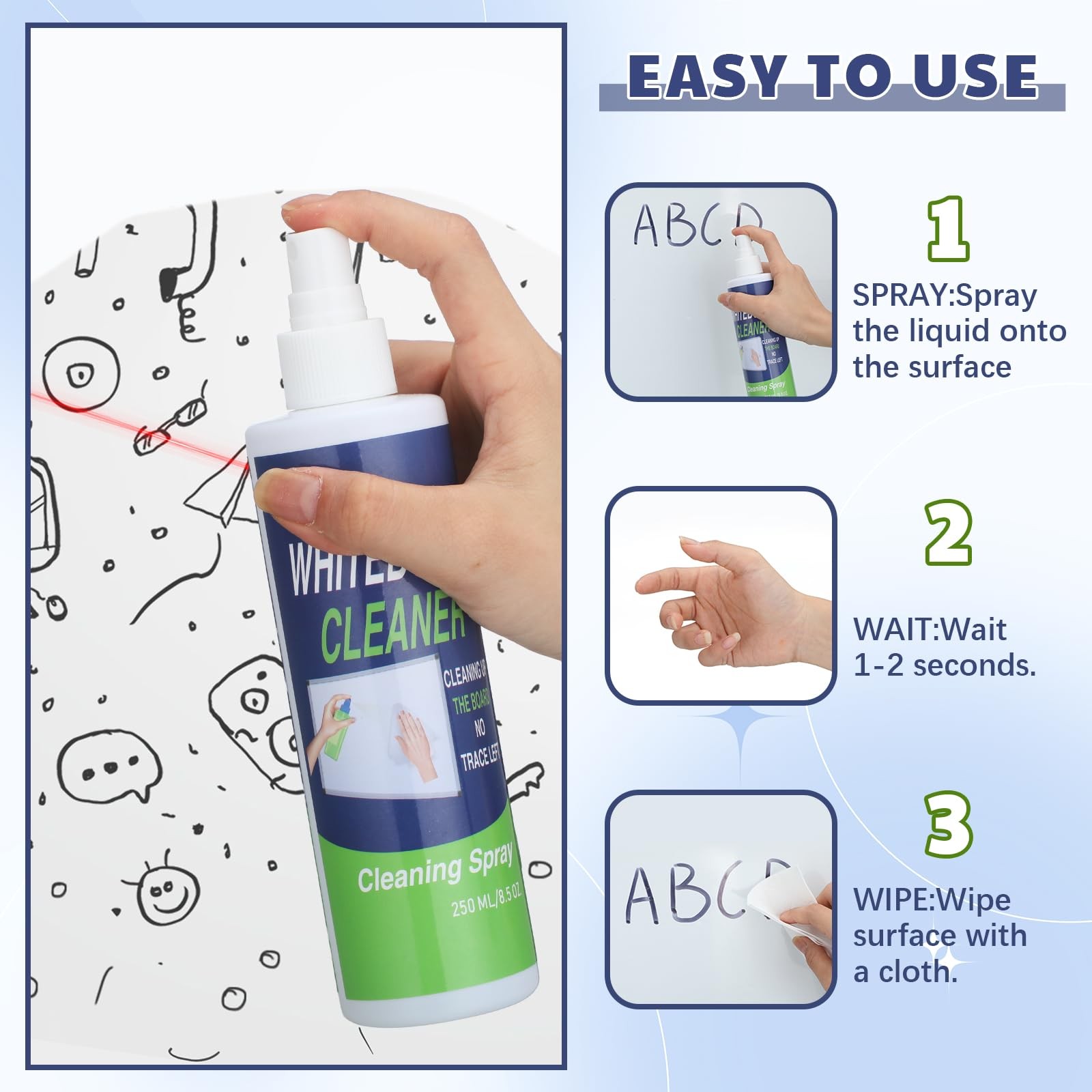 Swiffen 12 Pack Whiteboard Cleaner Spray Bottle 8.5oz Dry Erase 8.5 oz, White