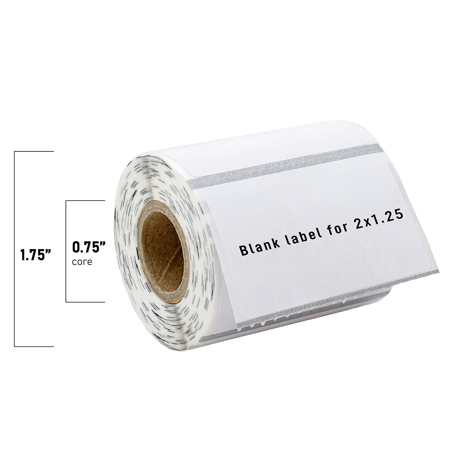 2″x1.25″ Direct Thermal Labels Mobile, 0.75″ Core Perforated 280 per 100 Rolls