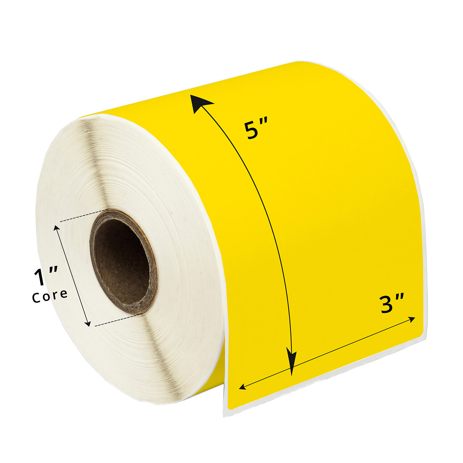 ZEBRA / ELTRON Compatible 3×5 (3″ x 5″) YELLOW Direct Thermal Labels (12) Rolls