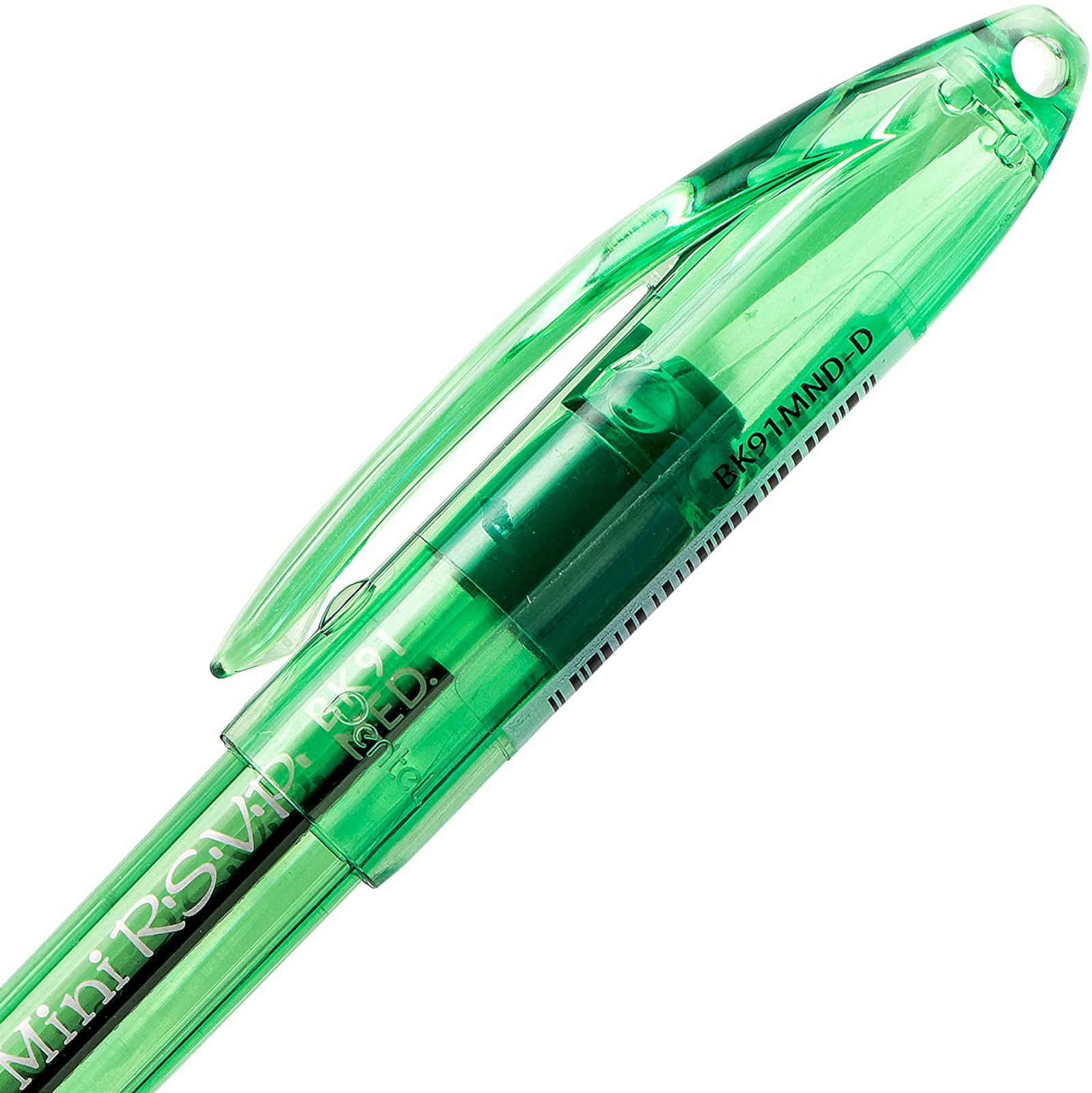 BULK NEW 100-pcs Pentel RSVP MINI Ballpoint Pens GREEN INK 1.0mm BK91MND-D