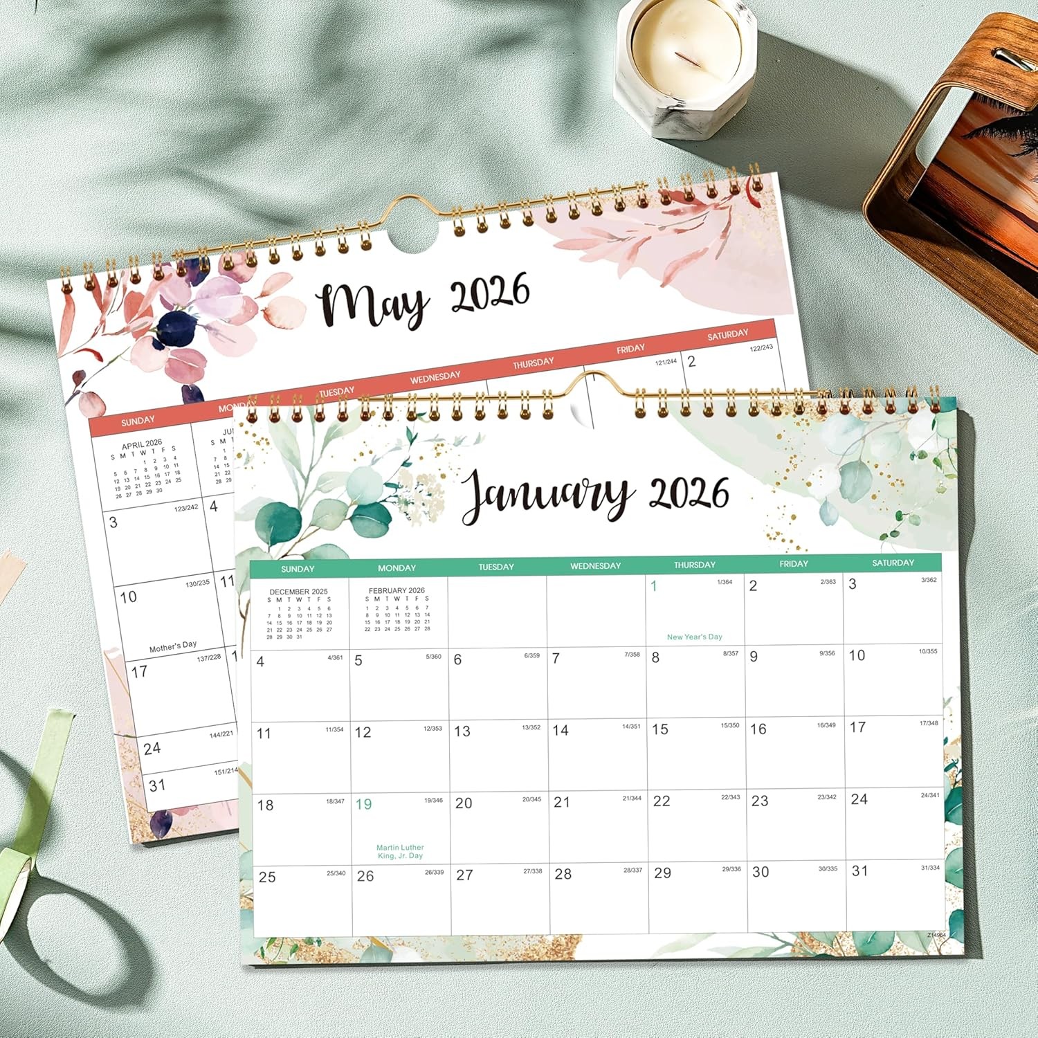 2026 Calendar – Wall 2026 from January Medium (8.5″ x 11″), White