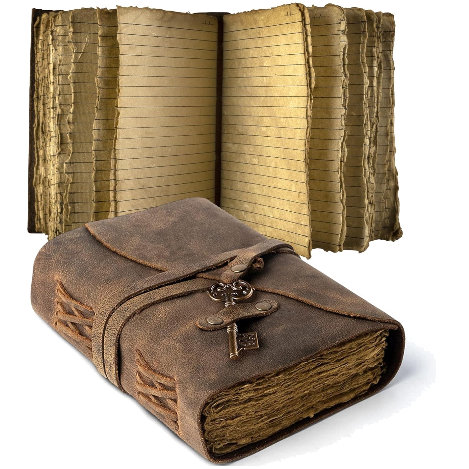 Antique Leather Bound Journal – 240 Lined Pages