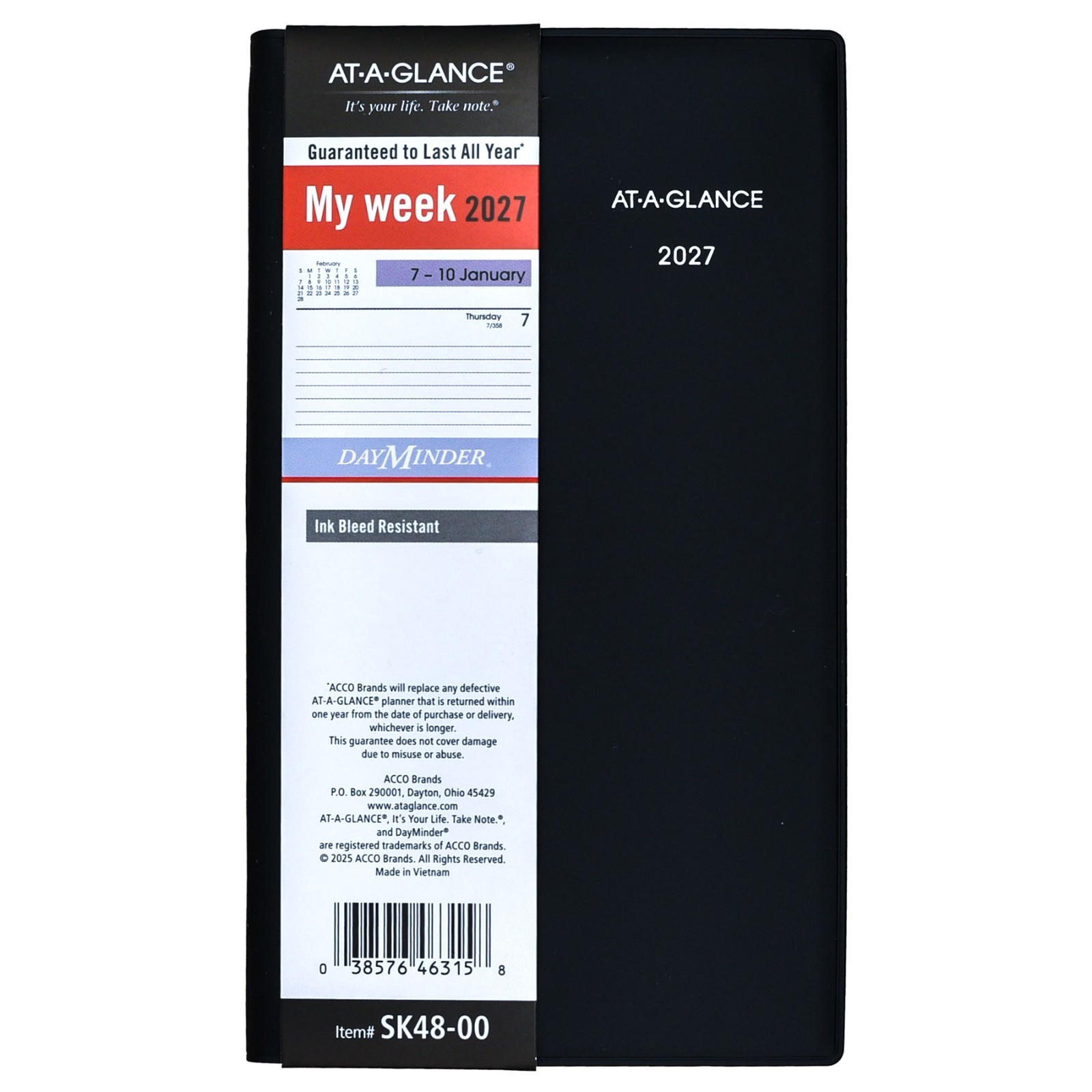 2026 At-A-Glance DayMinder SK48-00 Weekly Pocket Planner, 3-1/2 x 6″