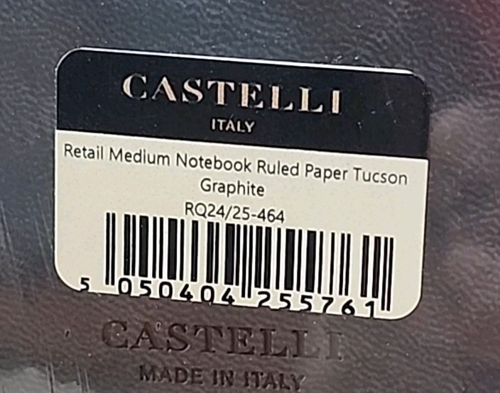 CASTELLI Italy Tuscan Graphite Medium Notebook New/Free Shipping!!
