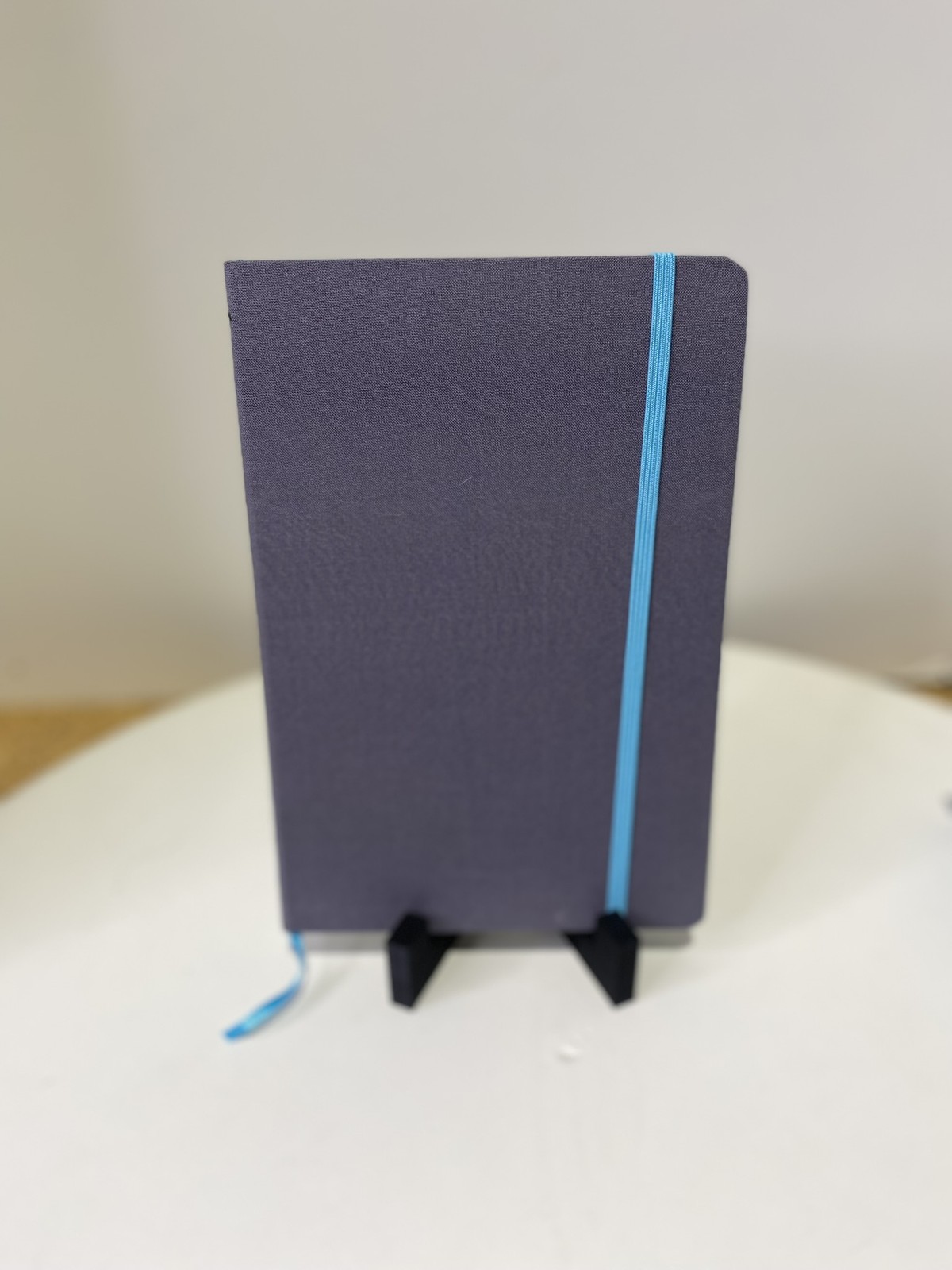 Professional Blank Journal Notebook Dark Gray Fabric Cover Elastic Closure