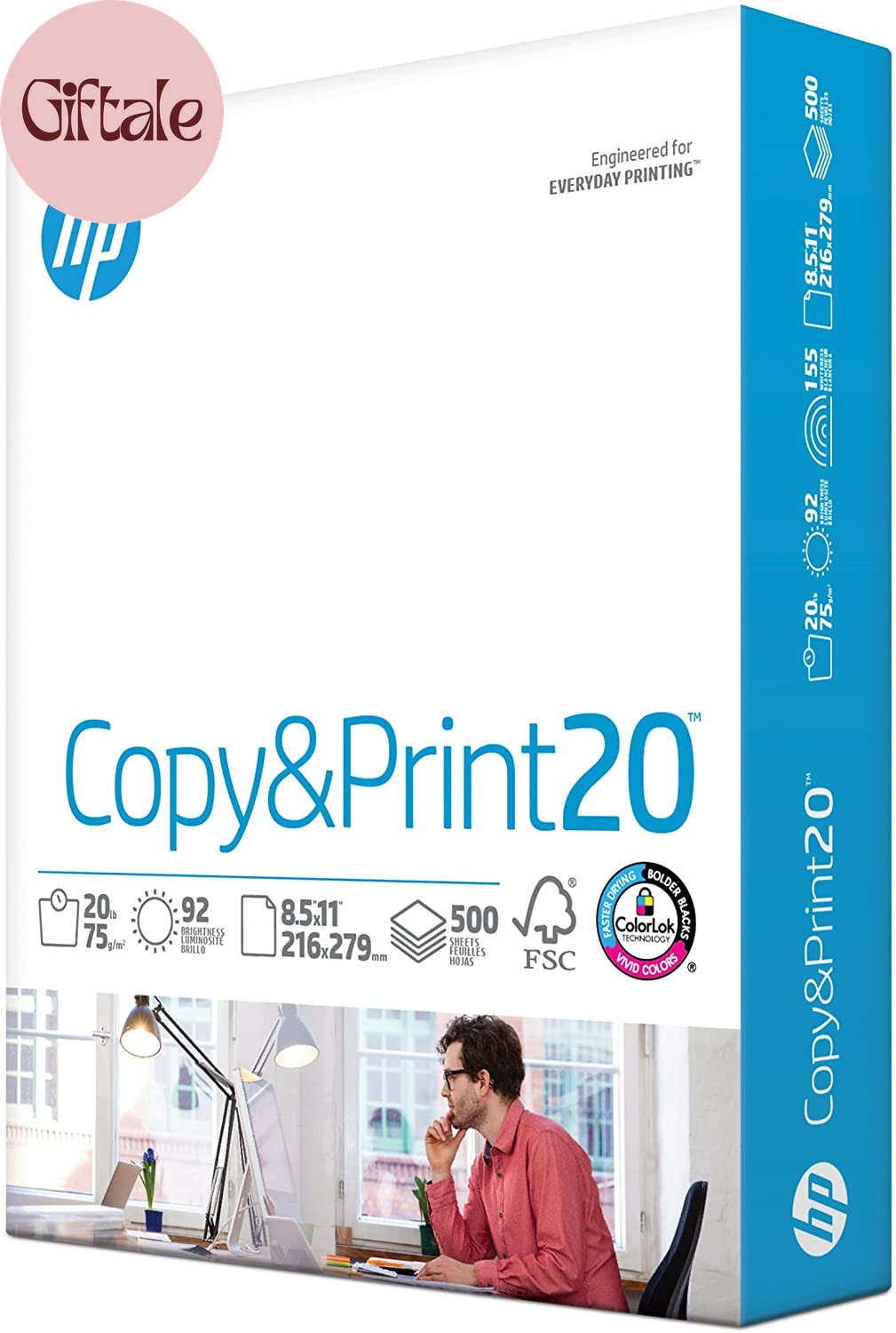 HP Printer Paper | 8.5 X 11 Paper | Copy &Print 20 Lb | 1 Ream Case – 500 Sheets