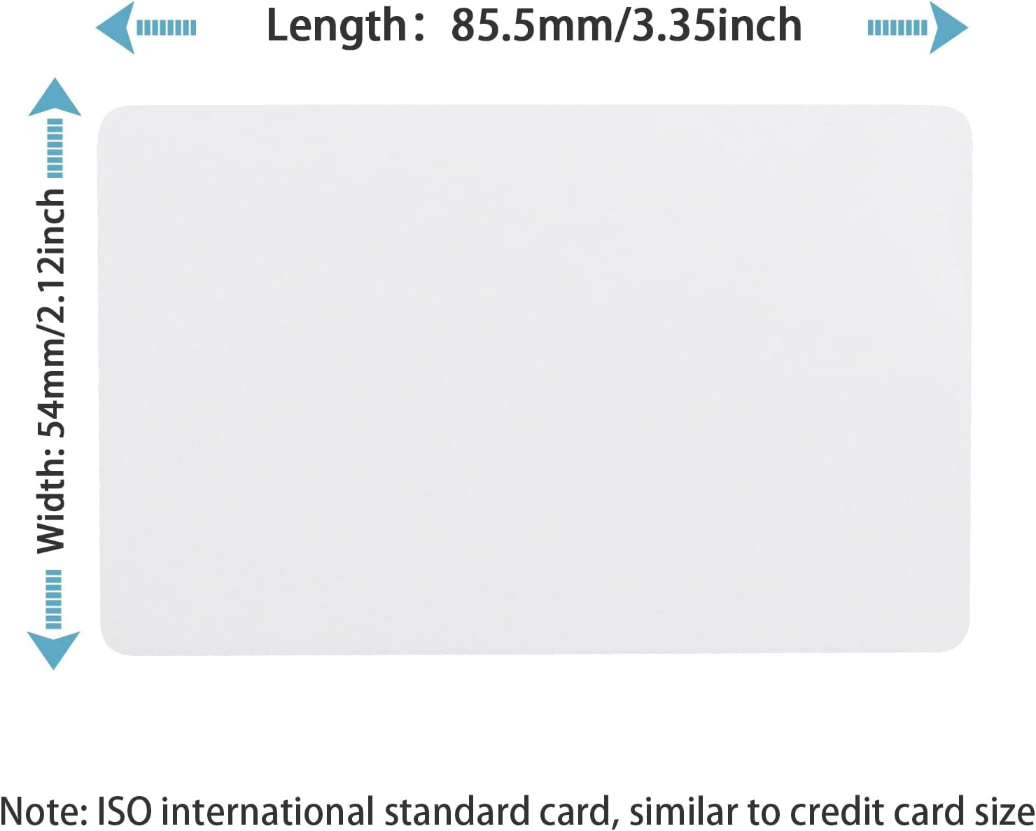 20 Pack Premium Blank PVC Cards, CR80 30 Mil Graphic Quality White Plastic Card