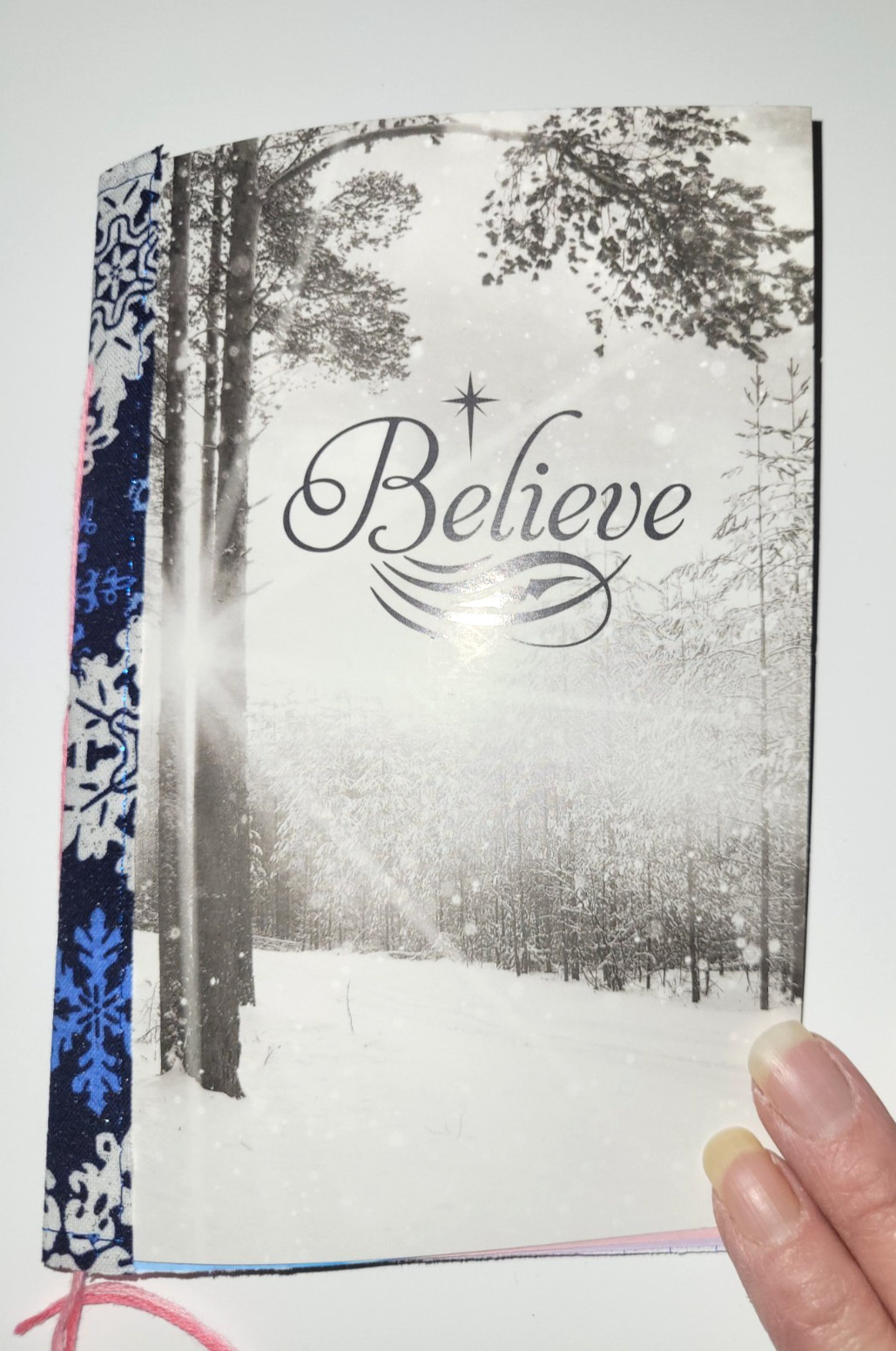 Handmade Mini Greeting Card Junk Journals 2-pack Winter Pastel