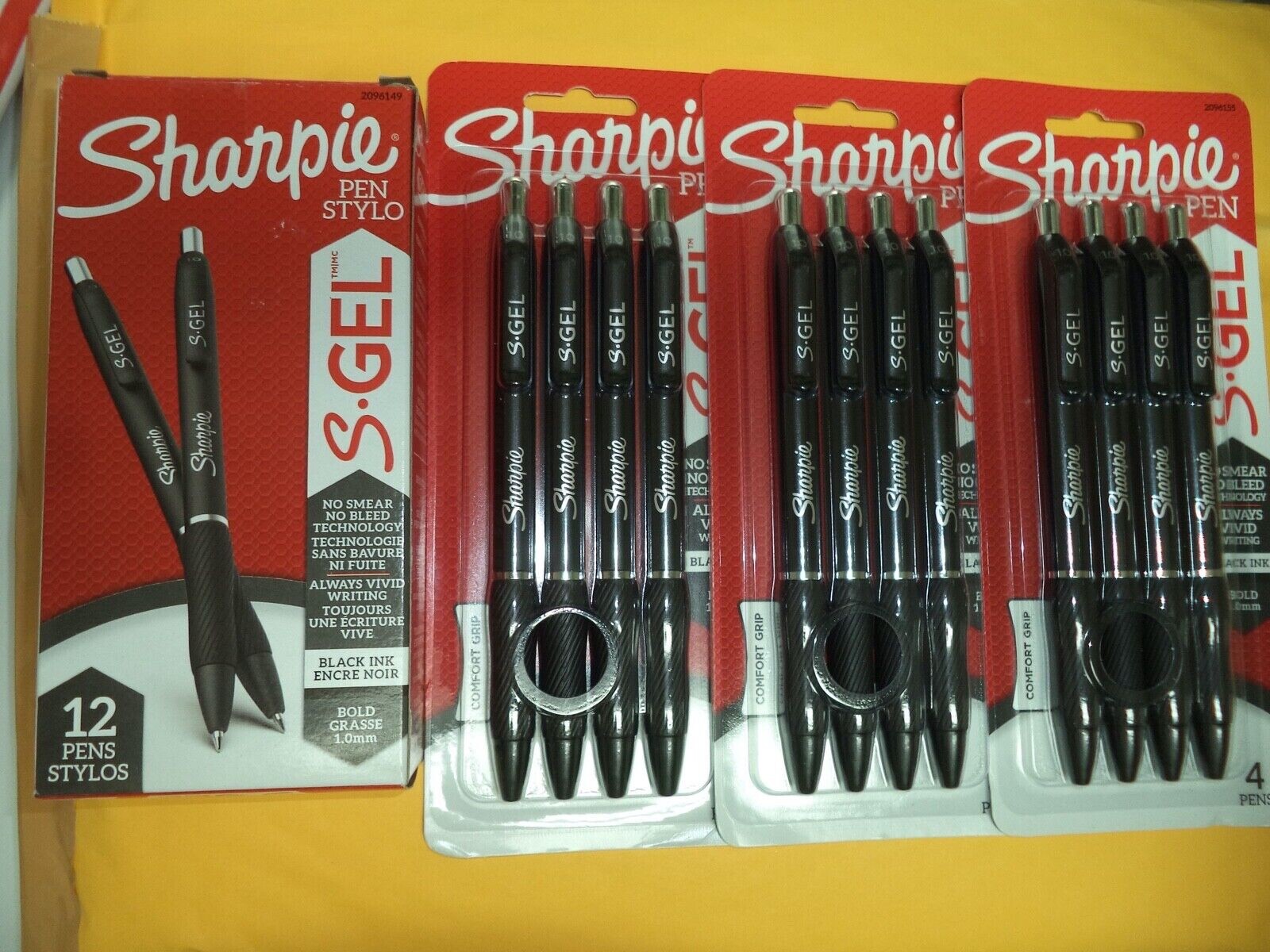 12 Sharpie S-Gel Pens BOLD Point 1.0mm BLACK INK 2096149 FREE SHIPPING