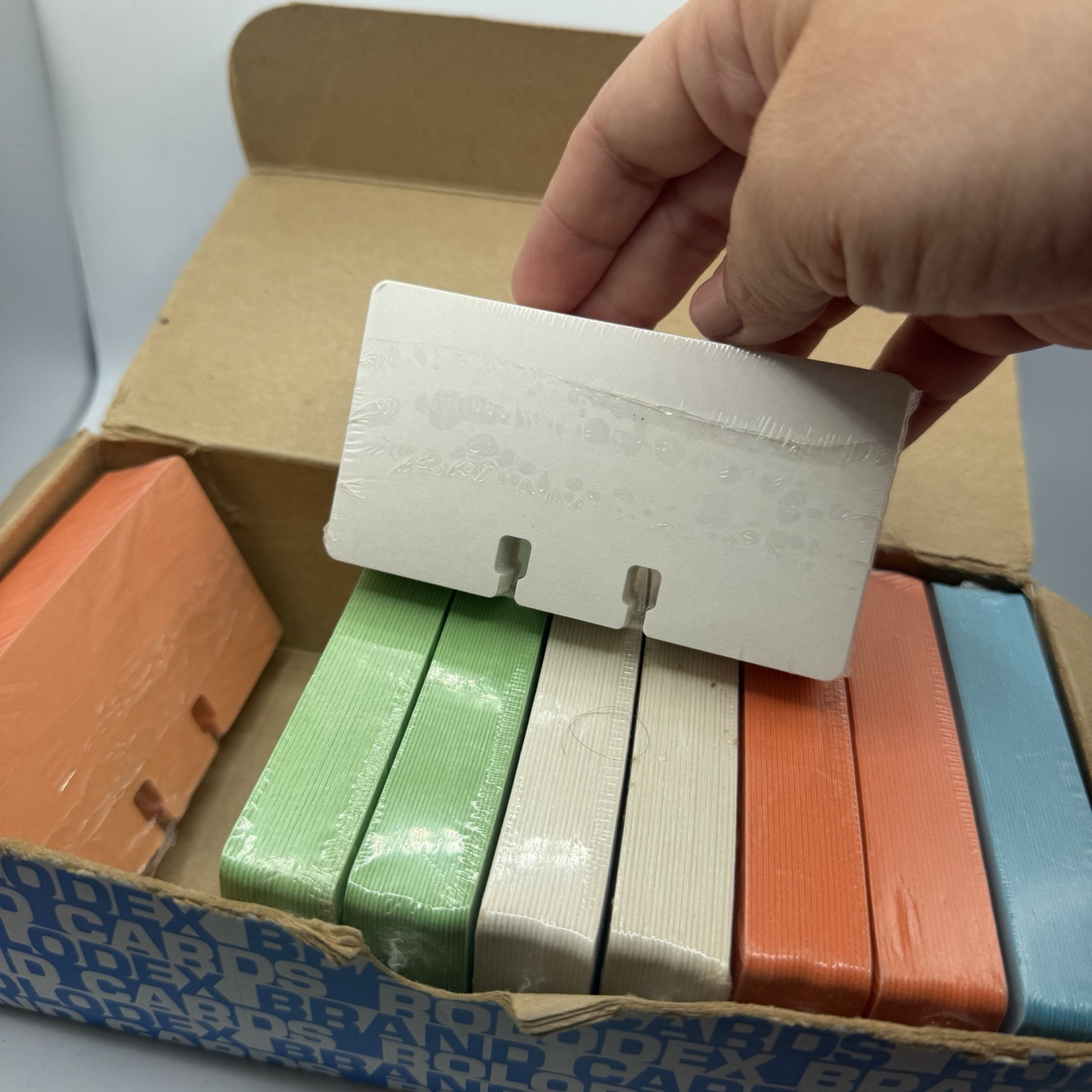 1 BLUE PACK Vtg NOS Rolodex Brand Cards You Choose Color 100 Cards Per Pack