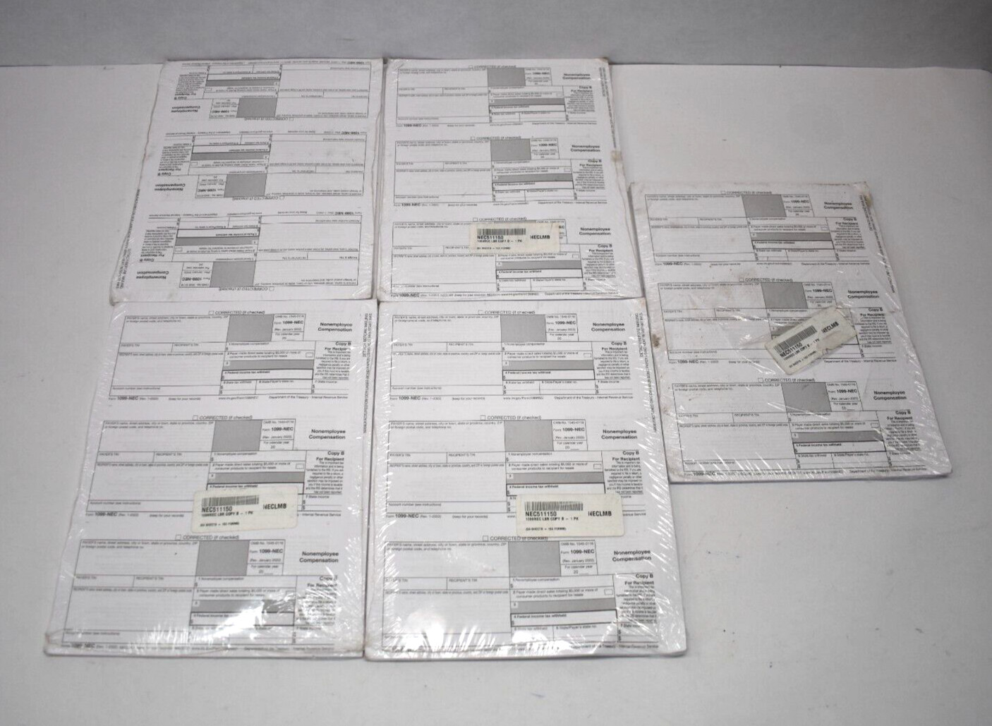 Lot of 5 Packs ComplyRight 2023 1099-NEC Tax Forms 1 Part 3 UP Recipient