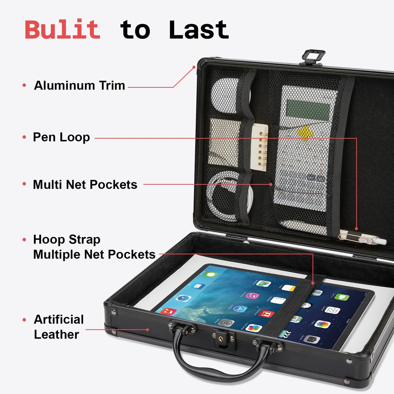Key Lock Clipboard Storage Box, Heavy Duty Clipboard with Storage, Metal Lock…