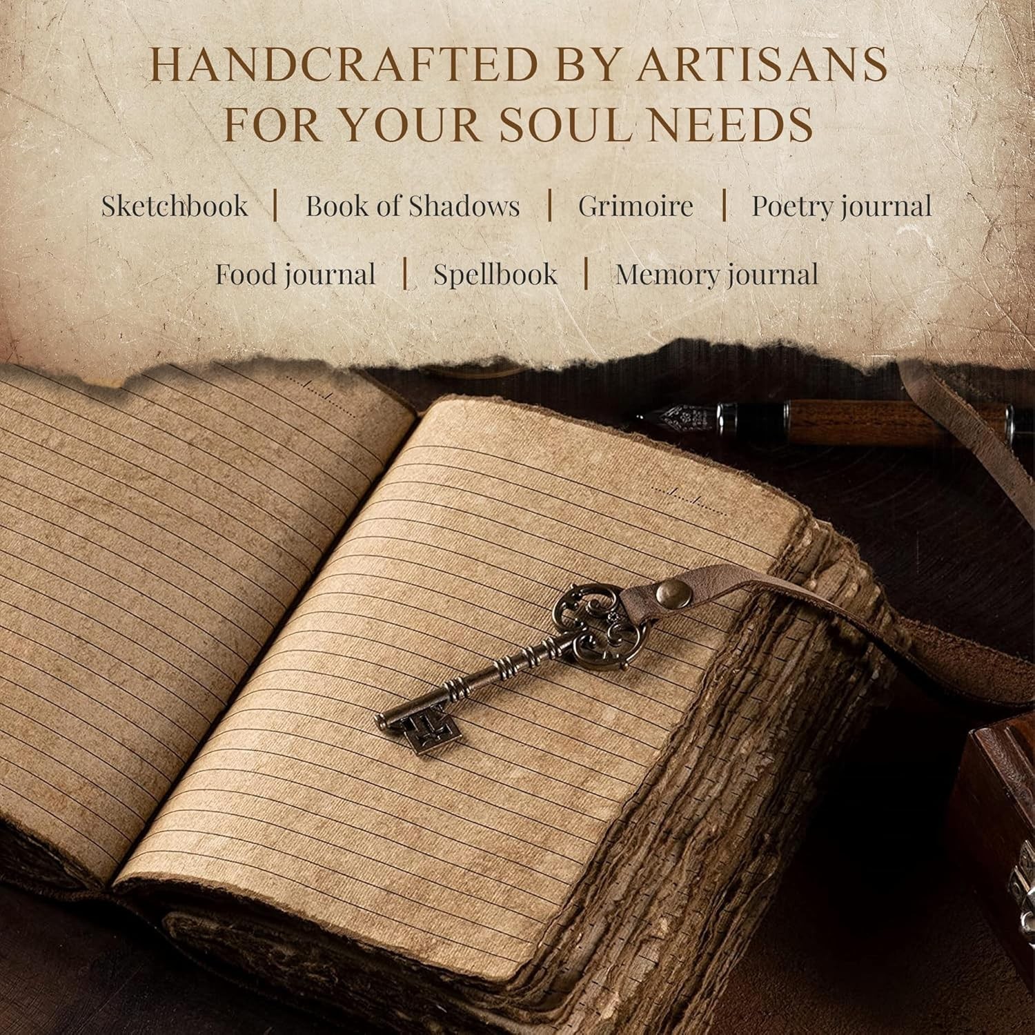 Antique Leather Bound Journal – 240 Lined Pages