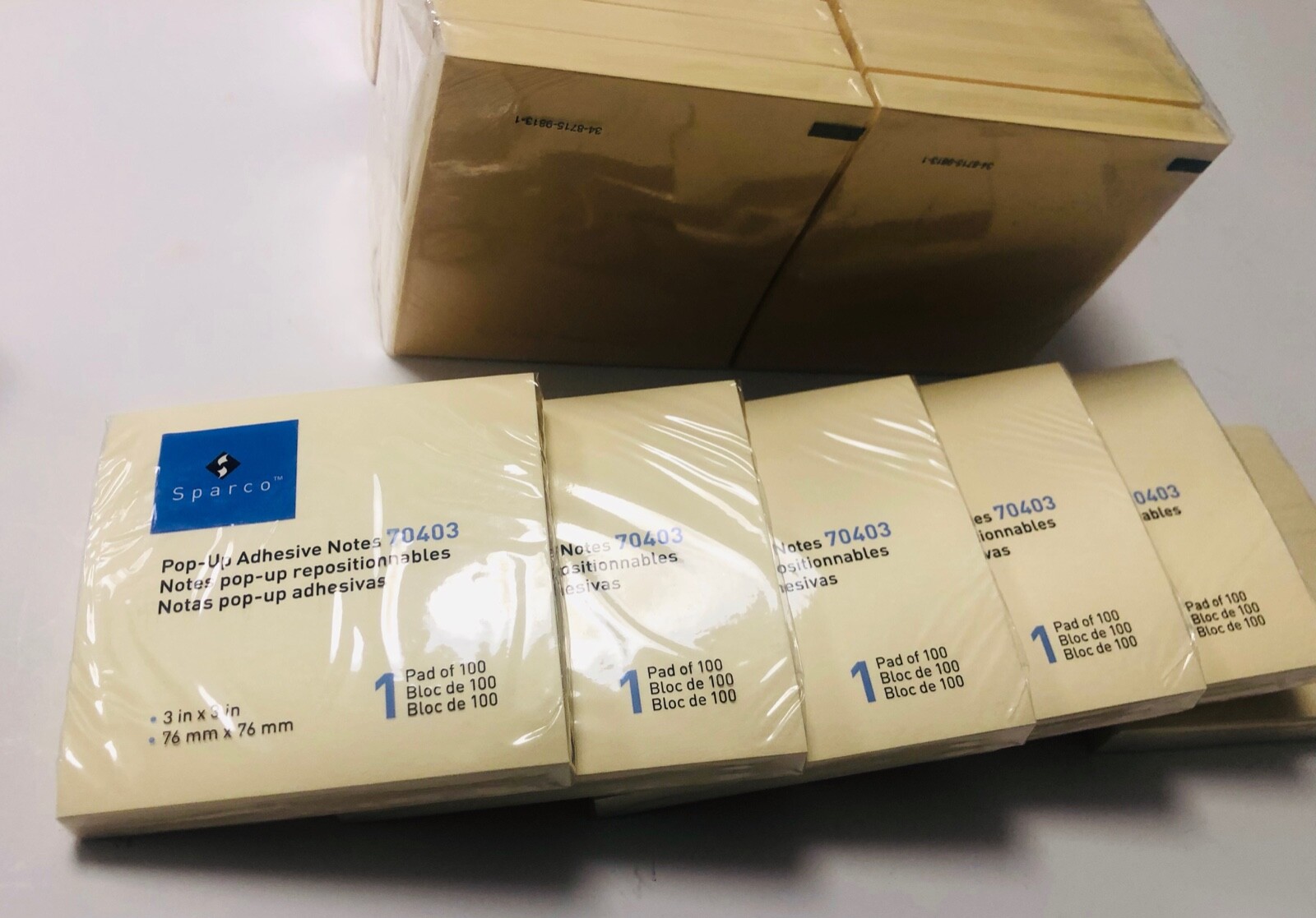 SPARCO PoP-Up sticky notes 40 pads 3 X 3 yellow colors 4000 sheets 48 cents each
