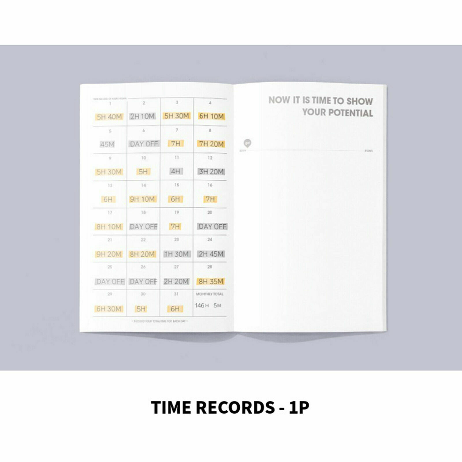 MOTEMOTE 10 Minutes Planner 31 DAYS Monthly Weekly Daily Goals Study Planner