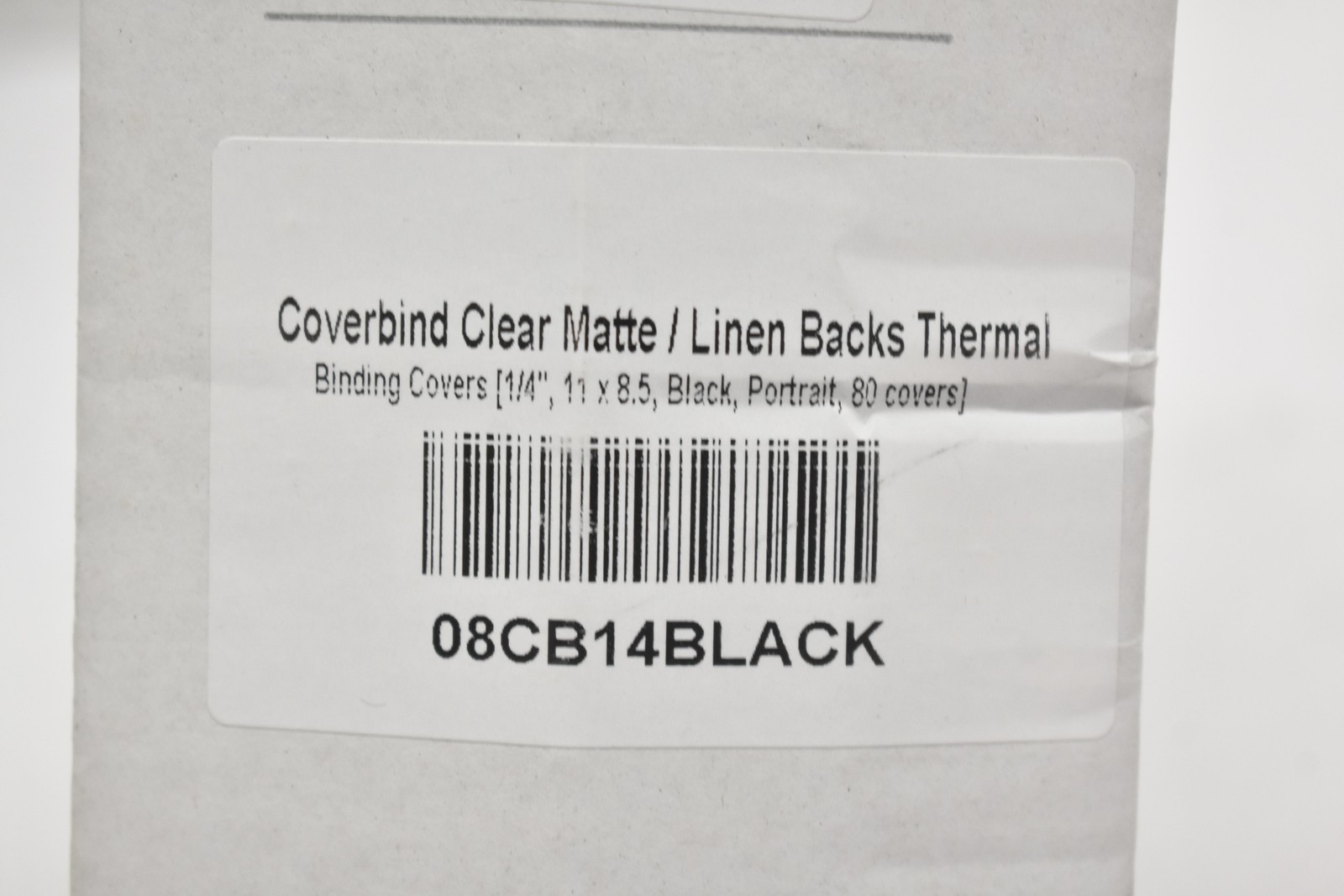 Coverbind Clear Matte Linen Backs Thermal Binding Covers 1/4in 11×8.5 80 Pack
