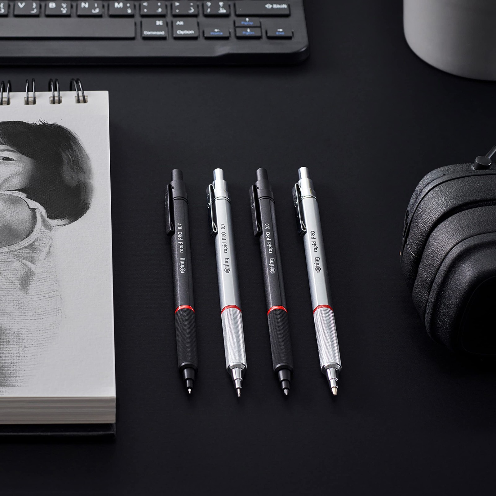 Rotring Rapid Pro Mechanical Pencil 2.0 Mm Black 1904260