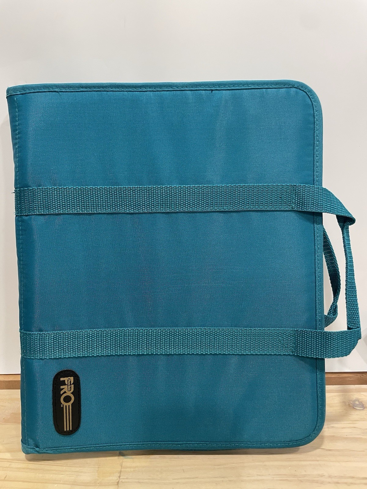 NICE!!! Vintage Pen-tab Pro 3 Ring Binder Black 1990s Organizer RETRO Teal