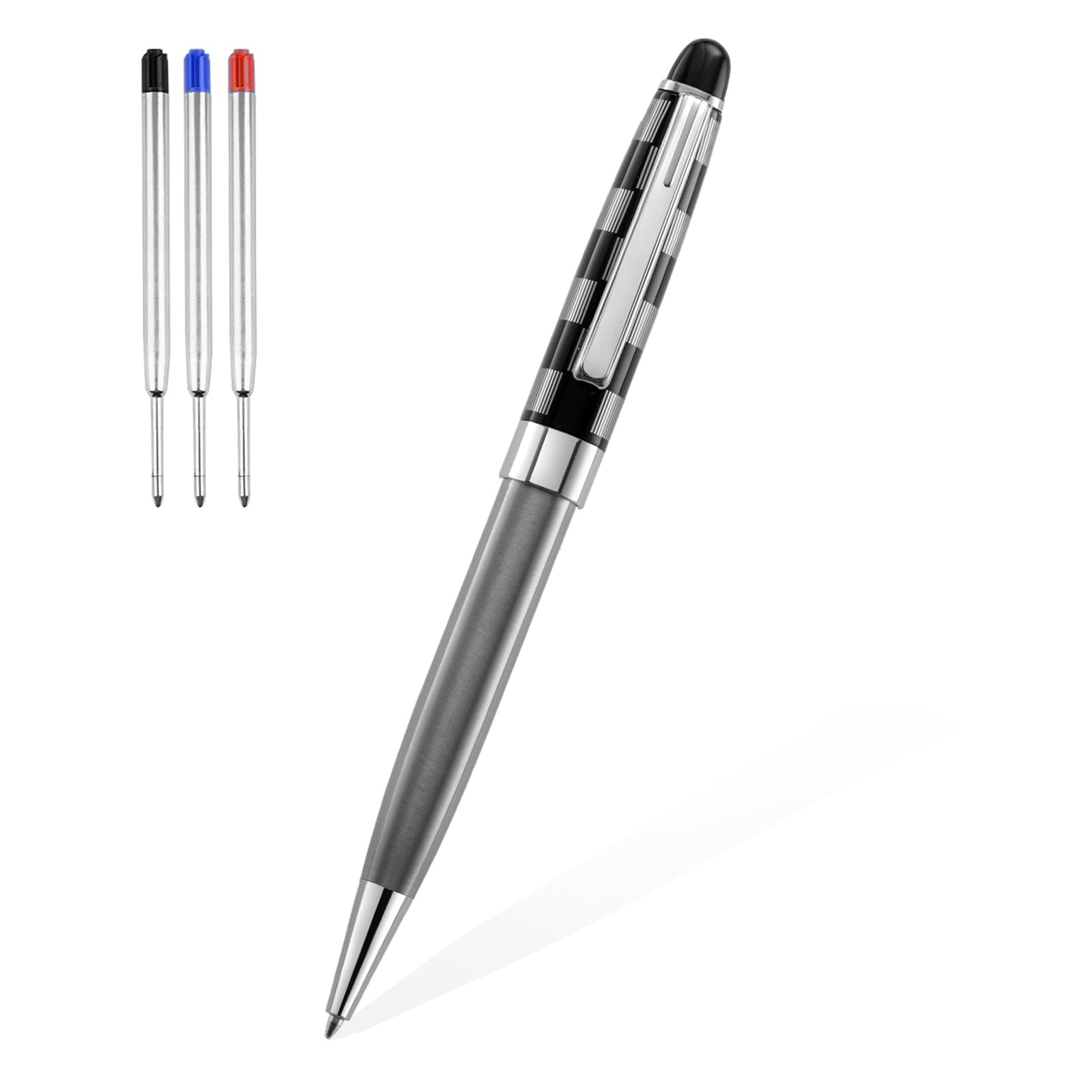 Retractable Metal Ballpoint Pens，Minimalist and Stylish，1.0mm Medium Point Bl…