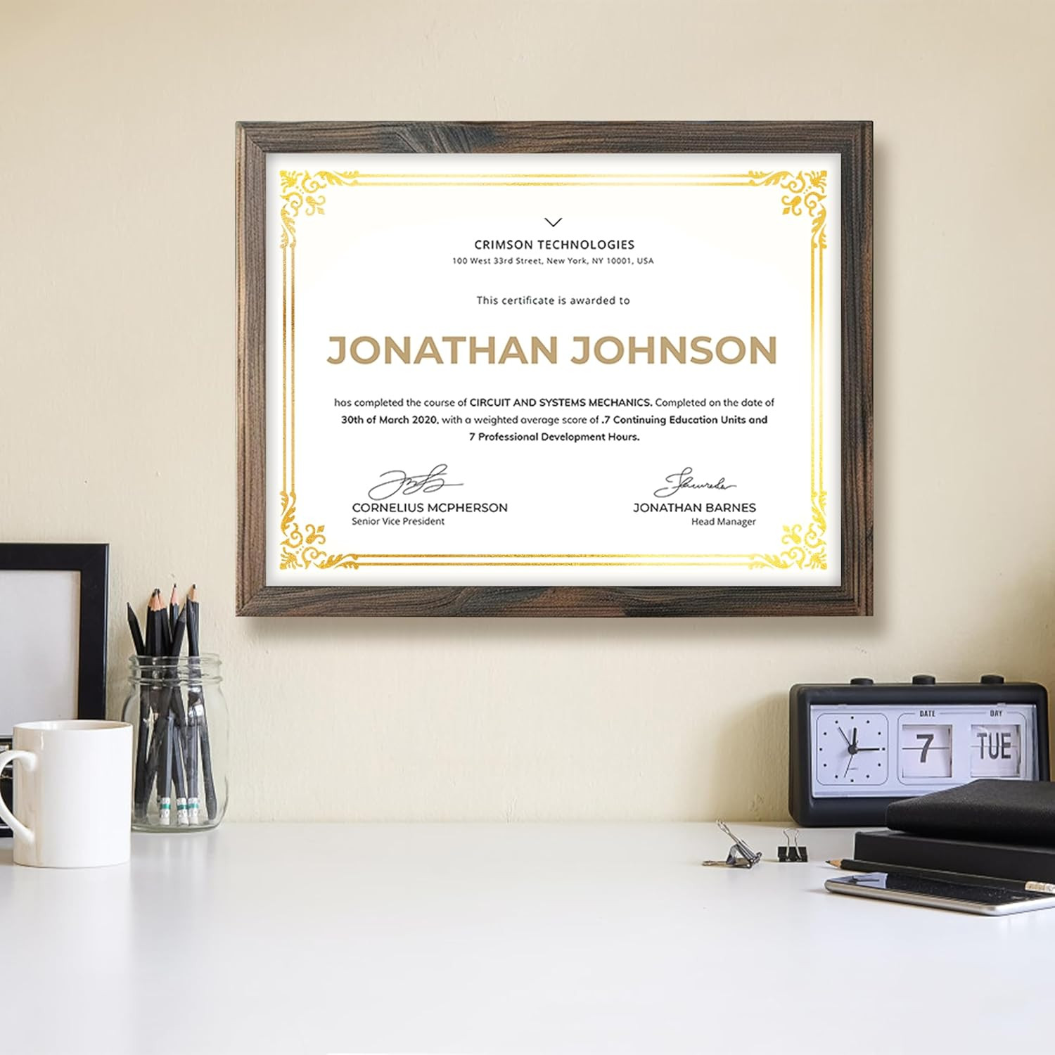 50 Sheets Certificate Paper for Printing,Gold Foil Metallic Border,8.5×11 inch B