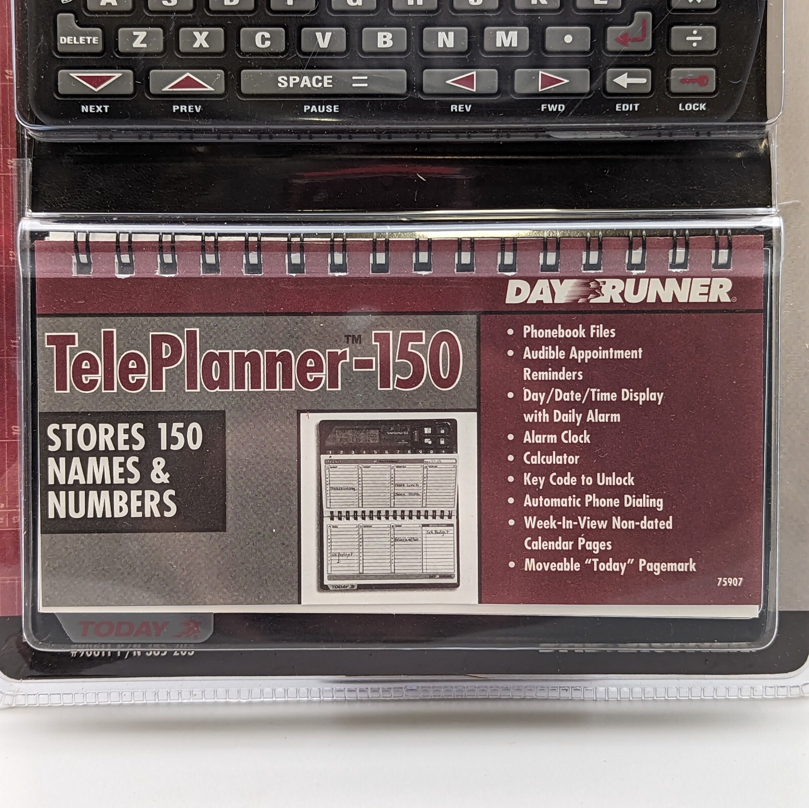 New Day Runner Electronic Organizer TelePlanner-150 Stores 150 Names & Numbers