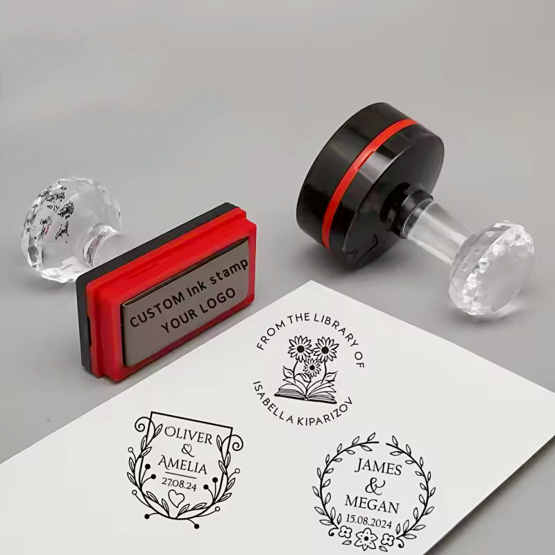 Personalized Rubber Stamp Custom Logo Name Self Inking Business Stamp