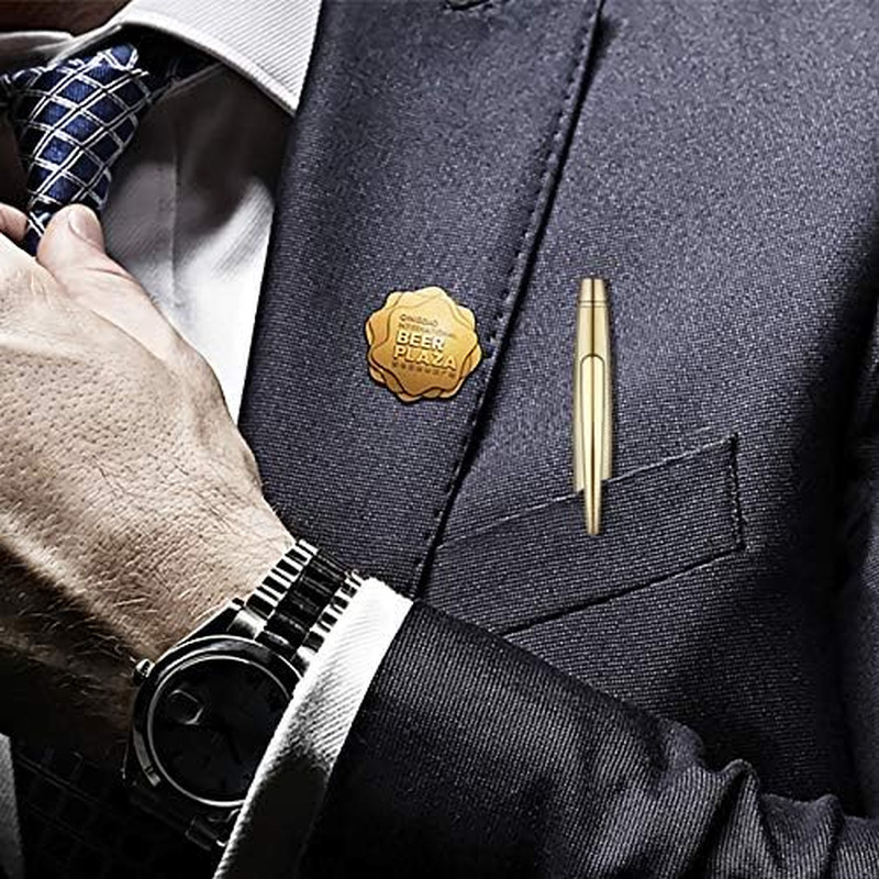 6 Pack Slim Gold Ballpoint Pens Black Ink 1 Mm – Black Ink, Nice Gift for Busine