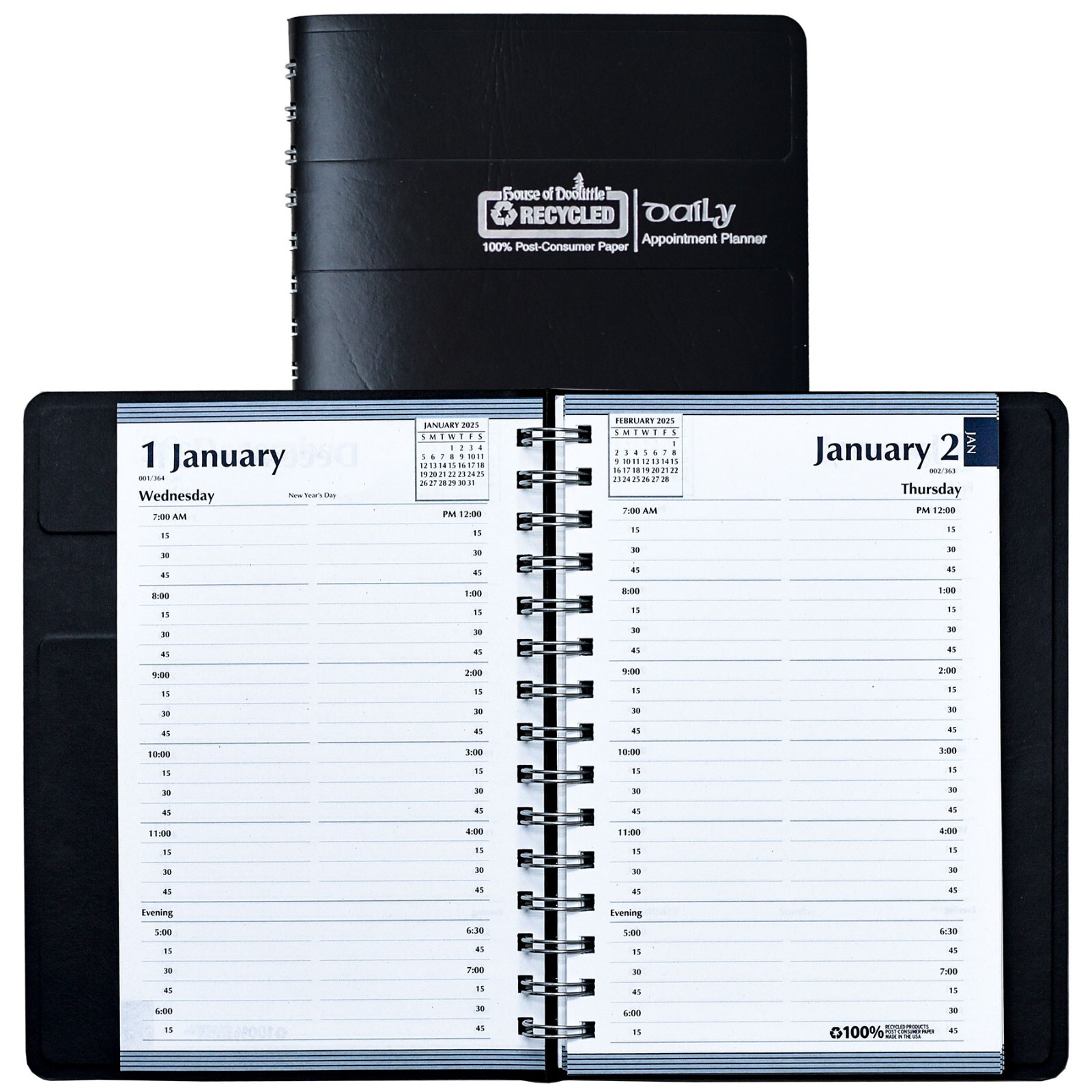 2025 288-02 HOD28802 House of Doolittle Daily Appointment Planner, 5 x 8″