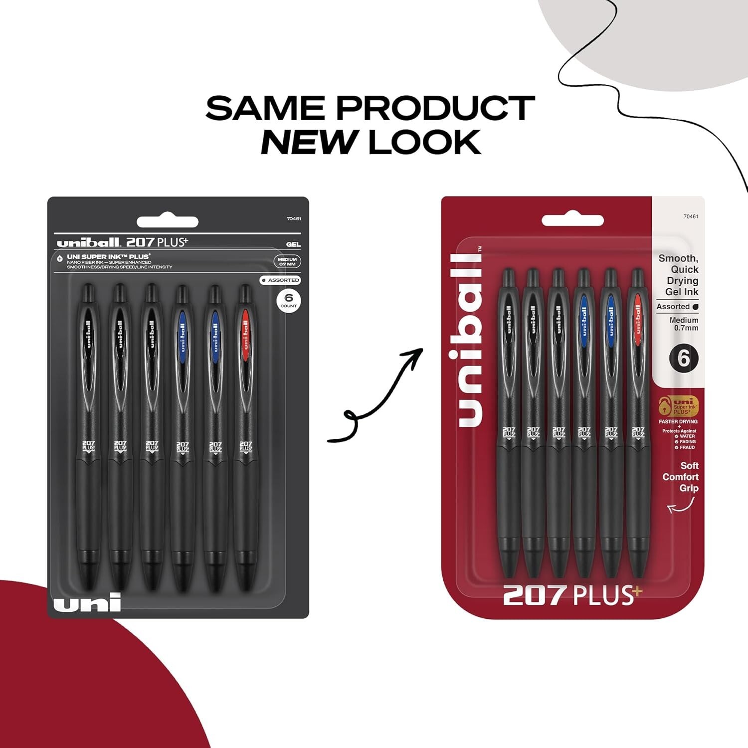 Uni-Ball 207PLUS+ Gel, 0.7MM, Asst Bus, 6pk – Multifunction Writing Instruments