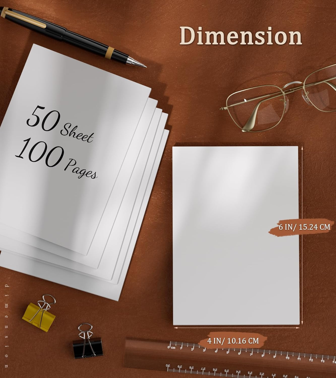 Notepads 4X6 – Blank Memo Pads – 50 Sheets per Notepad – Set of 6, Small Writing