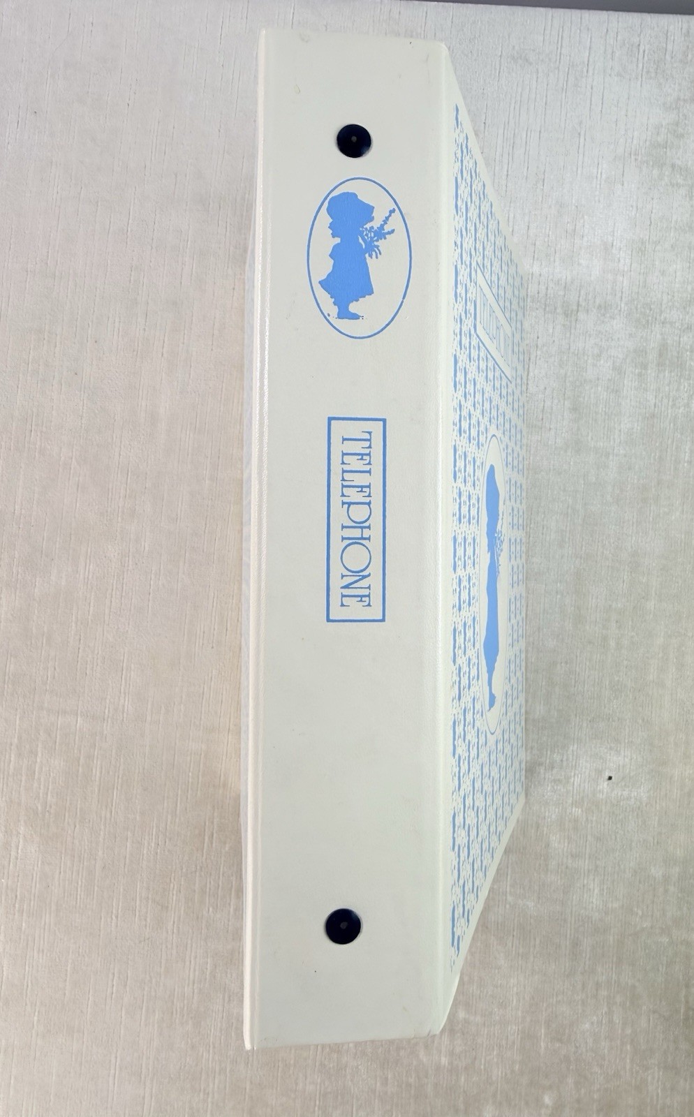 Vintage Holly Hobbie Blue And White Binder Telephone Book Unused 9×6.5 A-Z